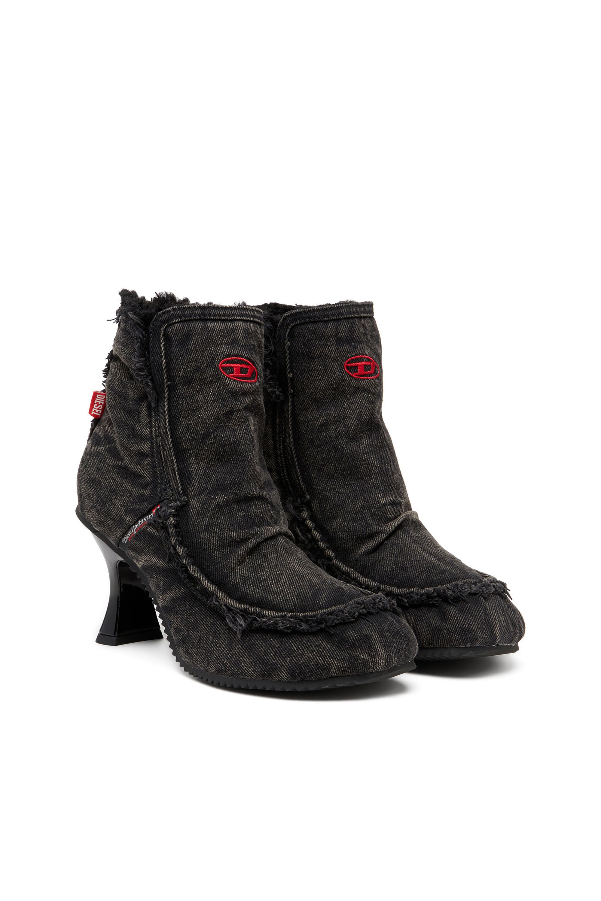 Diesel - D-WOODSTOCK HEEL AB, Female's アンクルブーツ in ブラック - 3