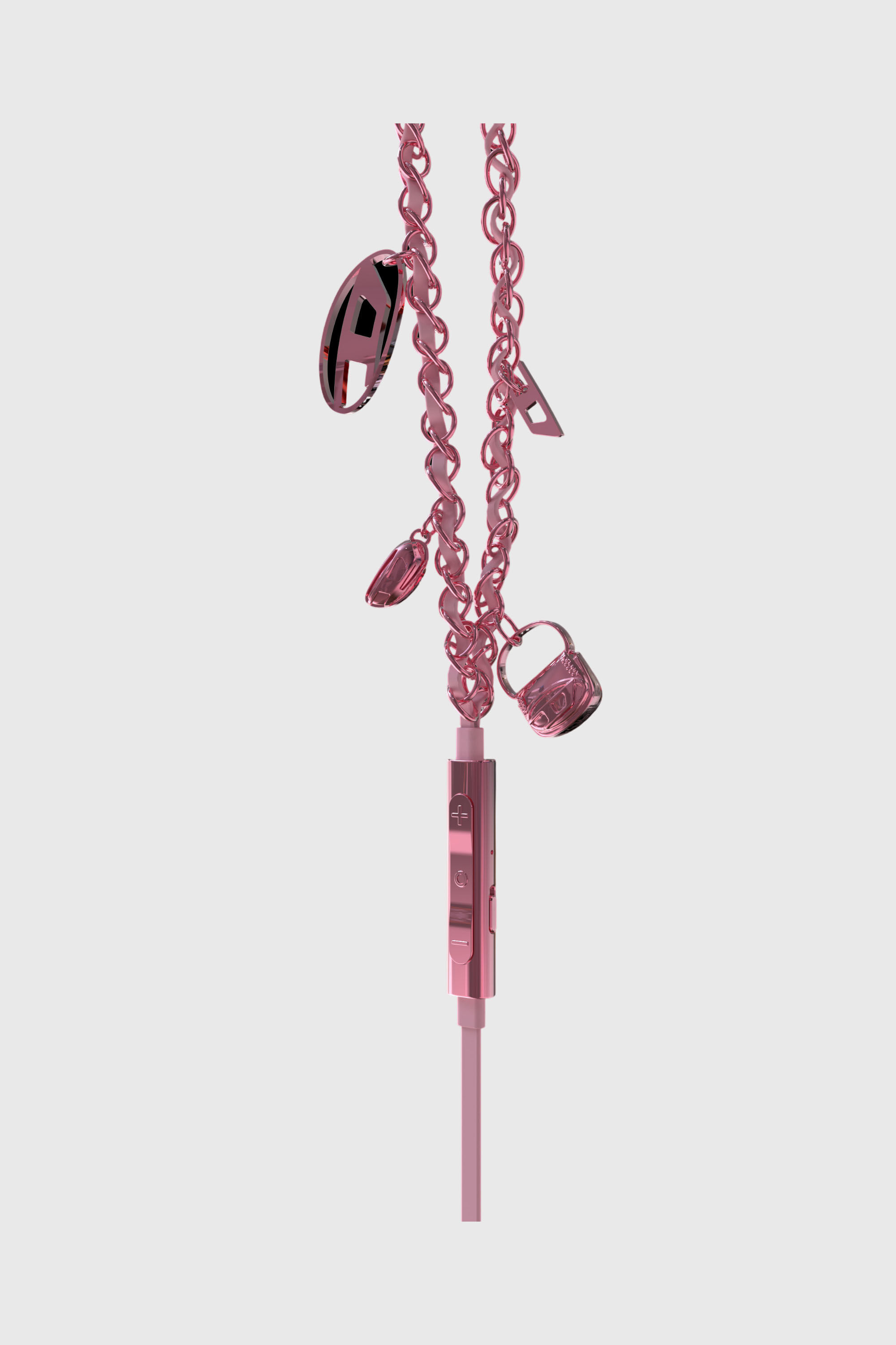 60688 WIRED EARBUDS WIRED EARBUDS Wired Earbuds and charms pink
