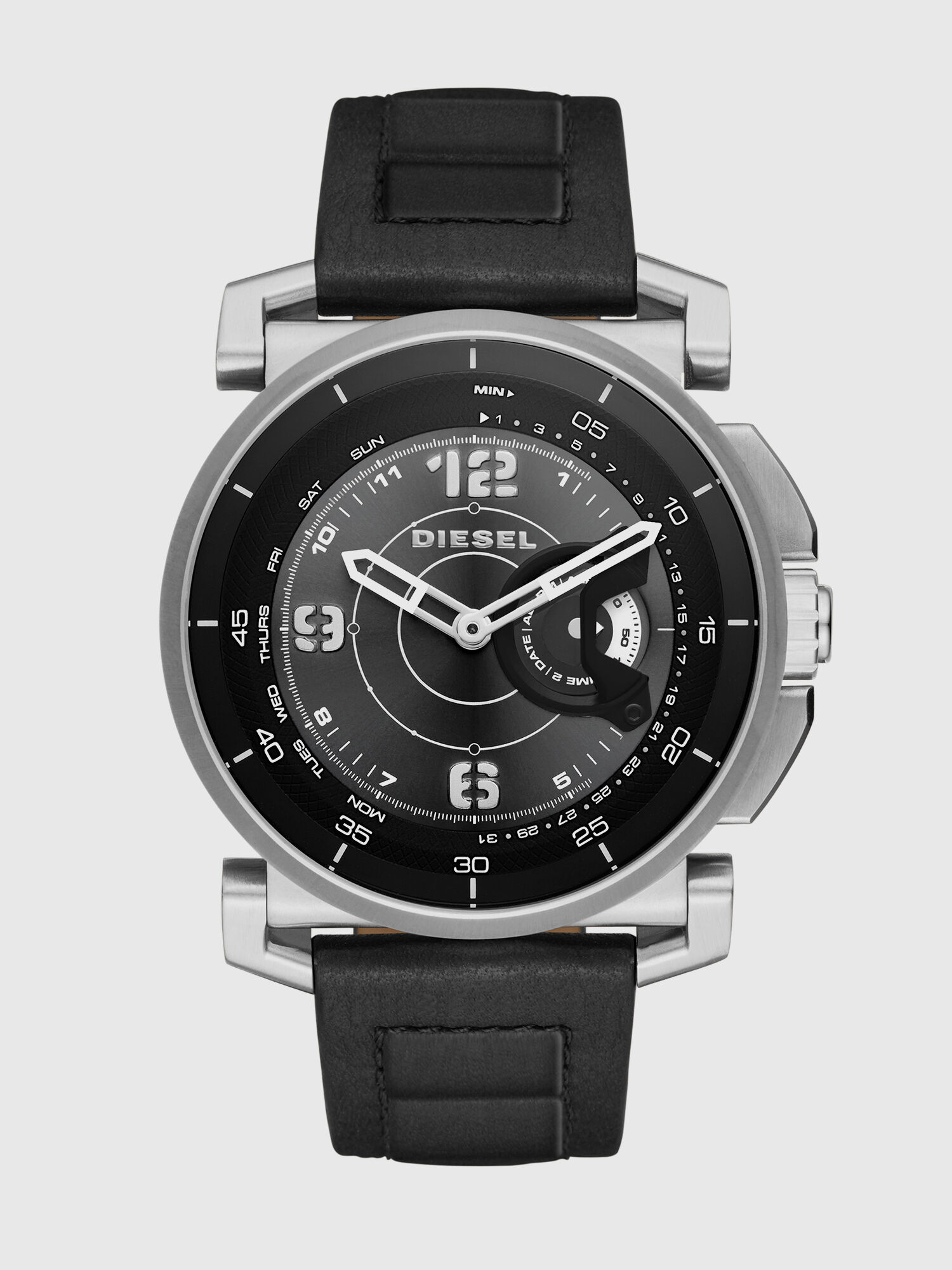 Diesel - DT1000, Unisex's Padded strap hybrid smartwatch, 47 mm in ブラック - 2