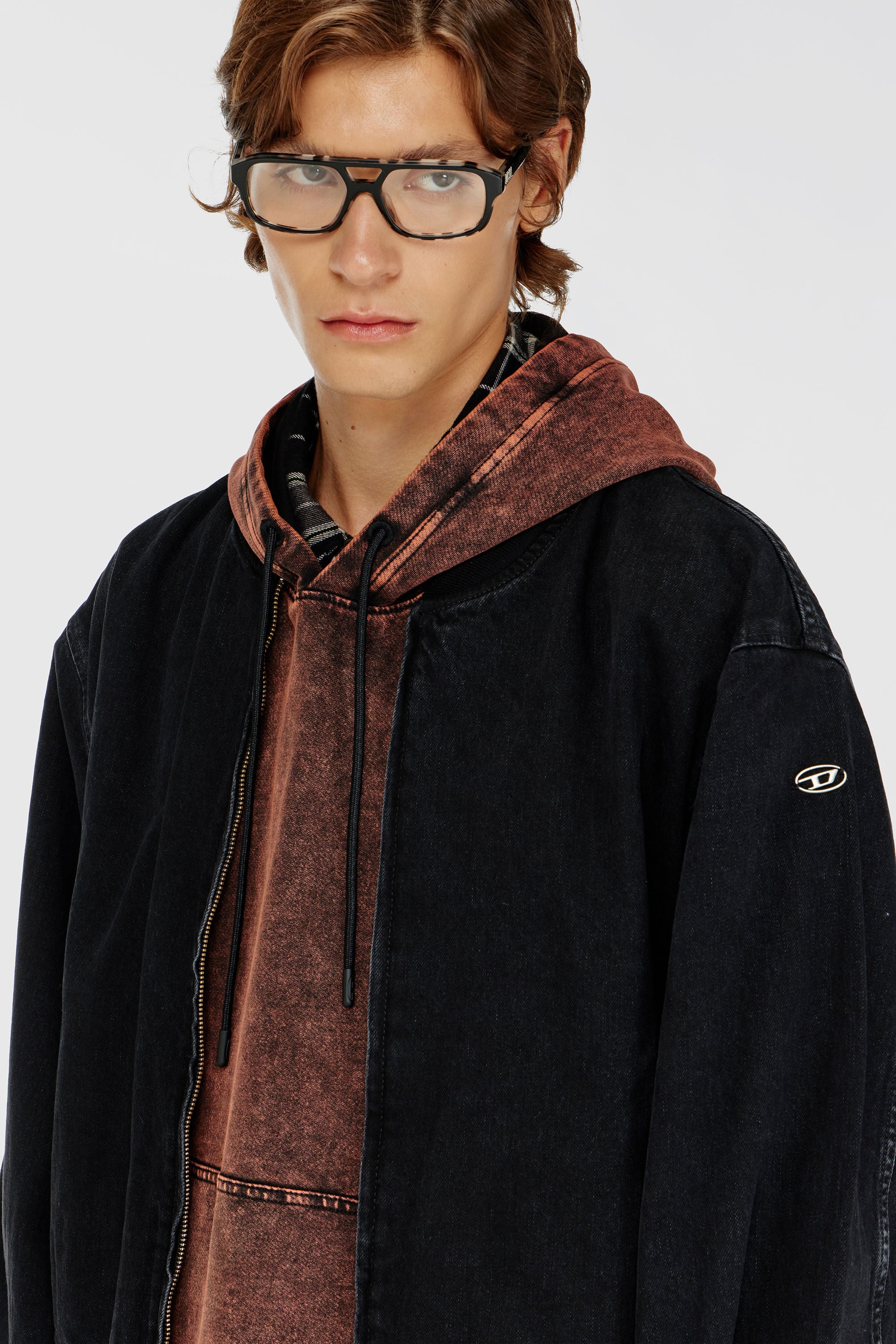 Diesel - D-GUZ, Unisex's デニムジャケット in ブラック - 4
