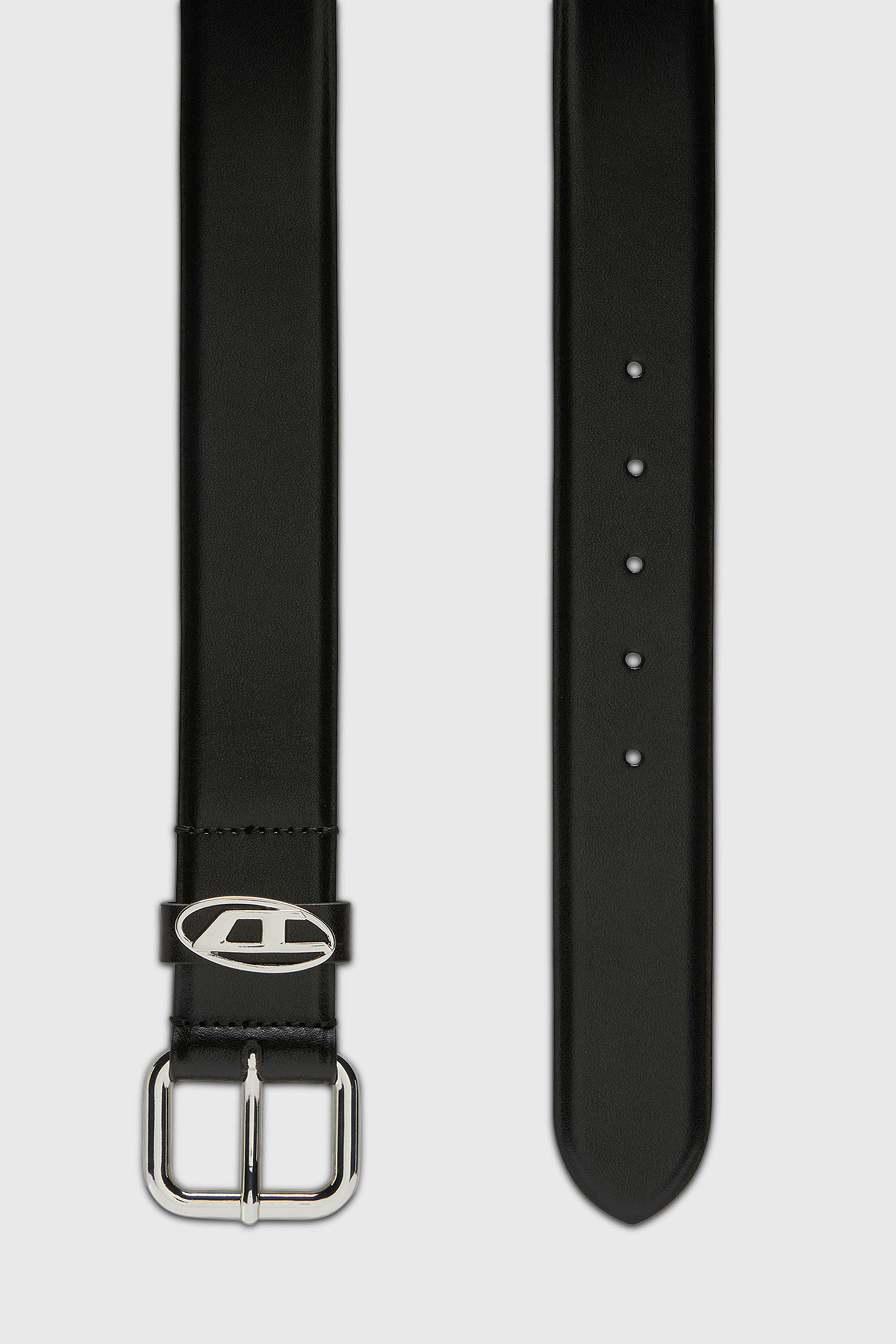 B-1DR OVAL D LOOP 3.9cm logo-plaque embellished leather belt