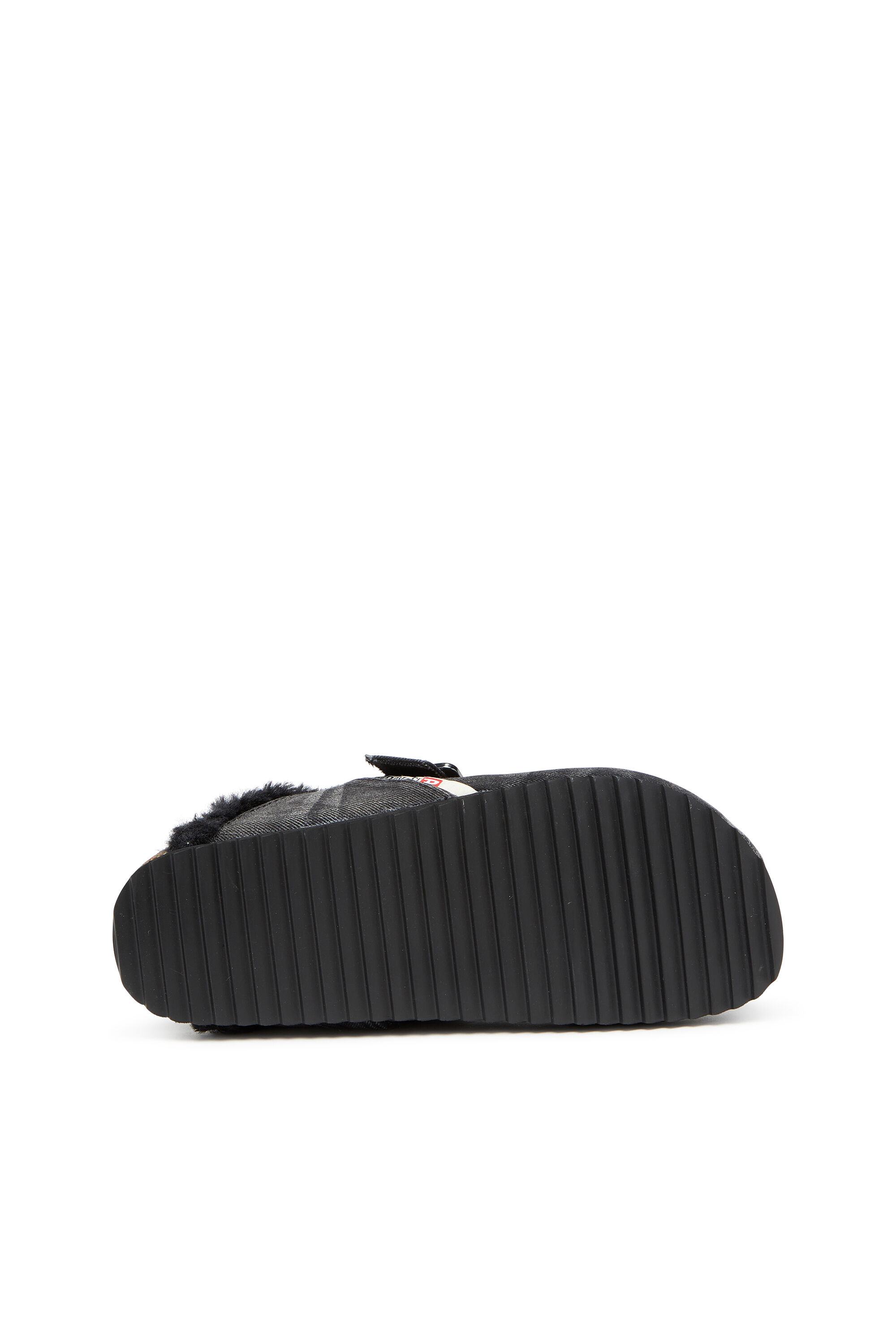 Diesel - D-WOODSTOCK X, Male's D-Woodstock-Denim mules with fluffy lining in ブラック - 4
