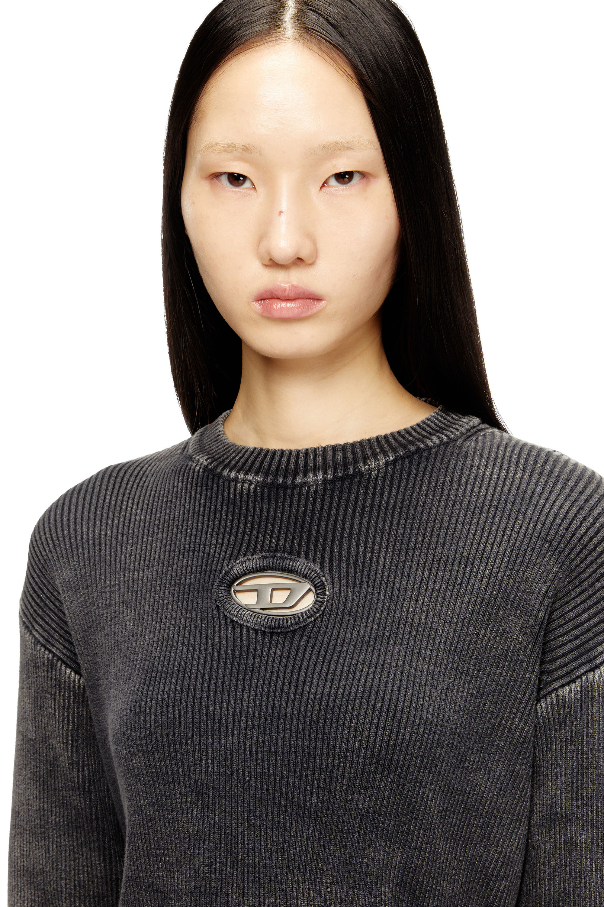 Diesel - M-ANCHOREX, Female's プルオーバーニット in ダークグレー - 4