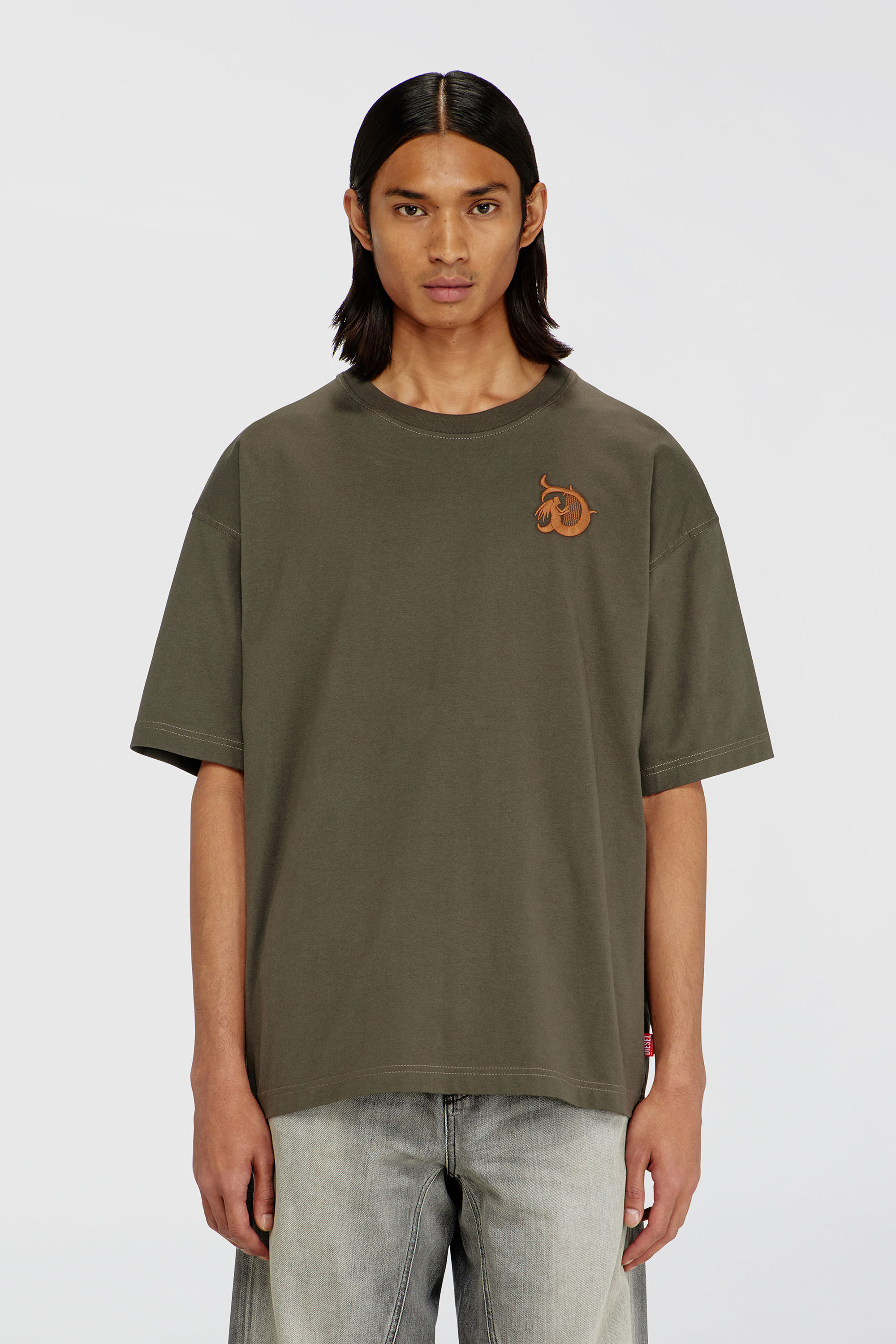Diesel - T-BOXT-AA11, Male's Tシャツ in ミリタリーグリーン - 3