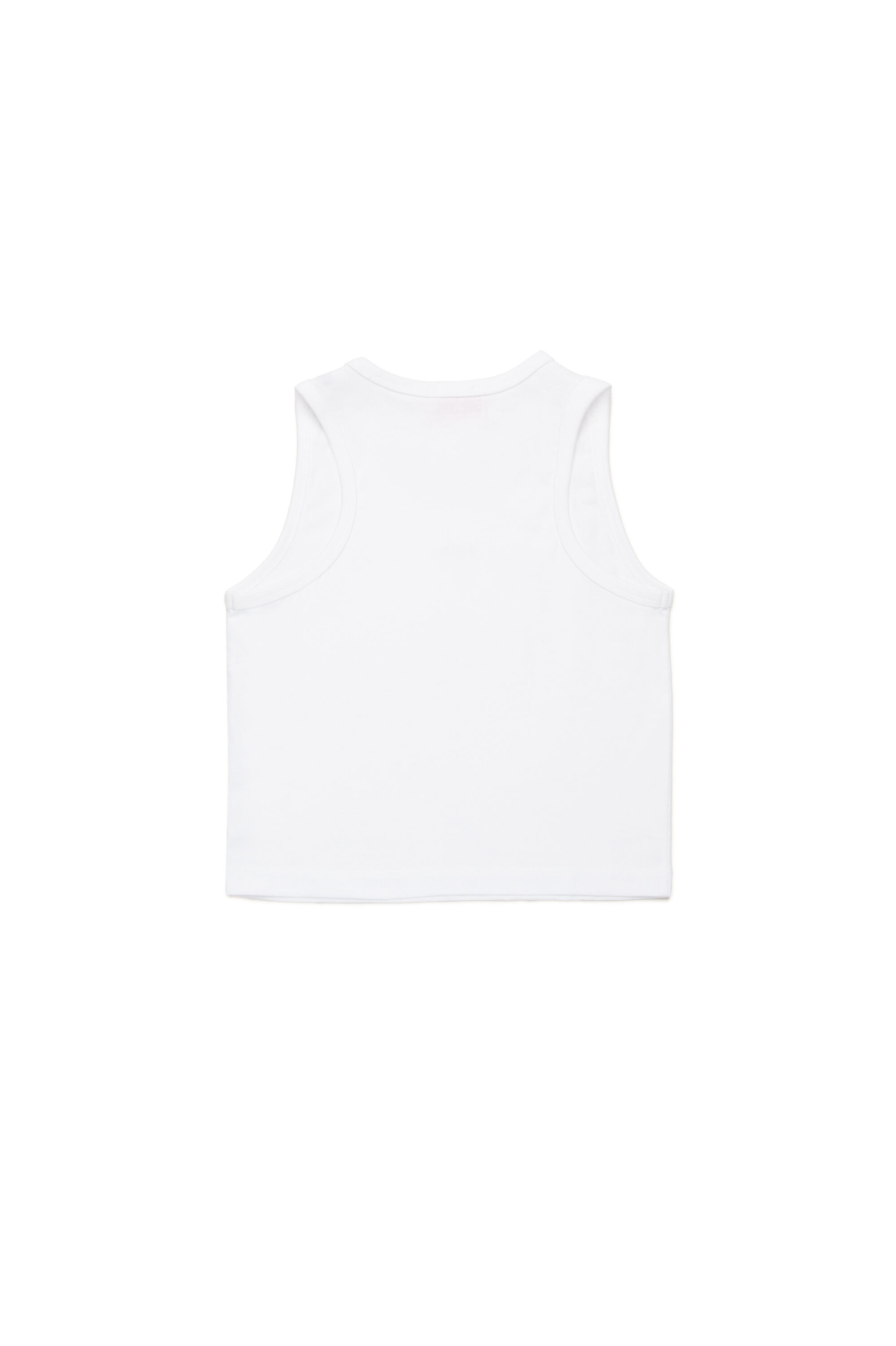 Diesel - TASPYRD, Female's Tank top with D logo patch in ホワイト - 2