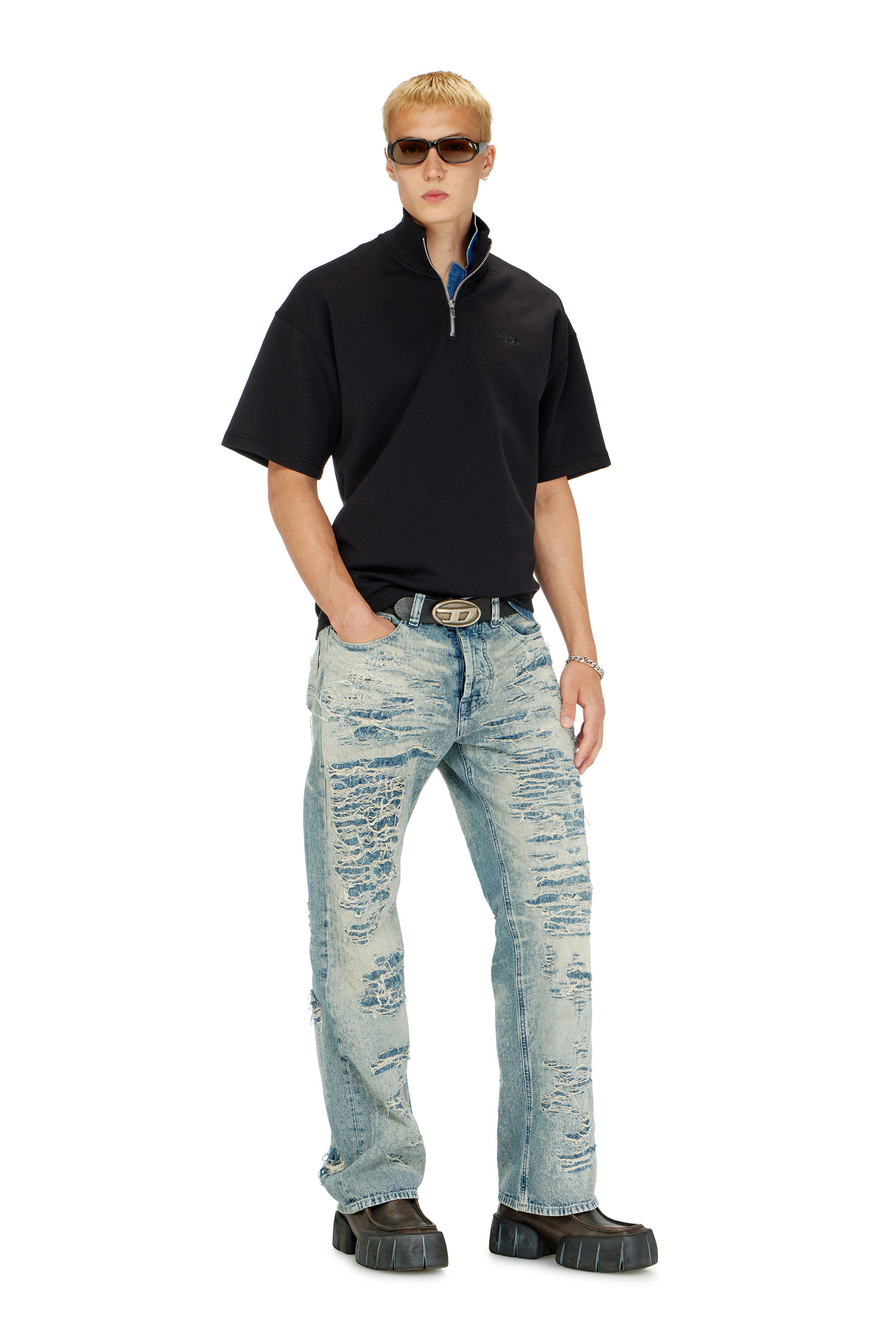 Diesel - S-CUBY, Male's 半袖スウェット in ブラック - 1