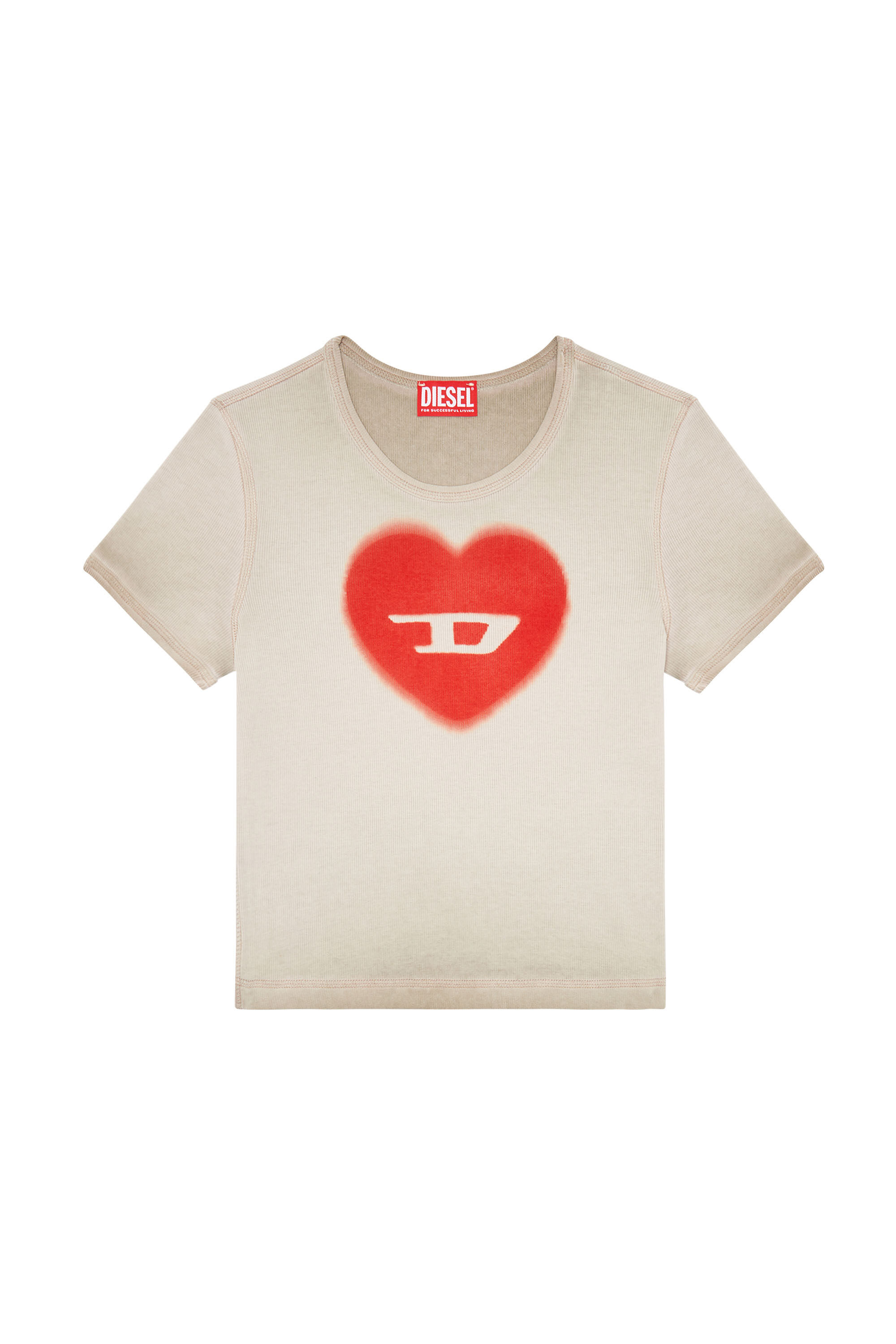 Diesel - T-ELE, Female's Tシャツ in ベージュ - 2