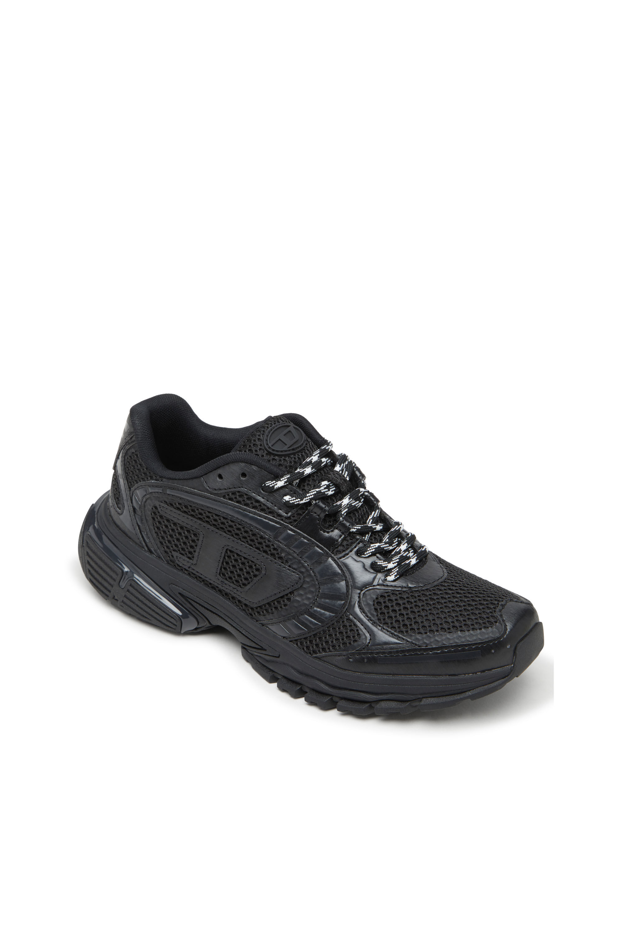 Diesel - S-PRO-V-DENSE LOW W, Female's S-Pro-V-Dense-Monochrome mesh sneakers with Oval D logo in ブラック - 7