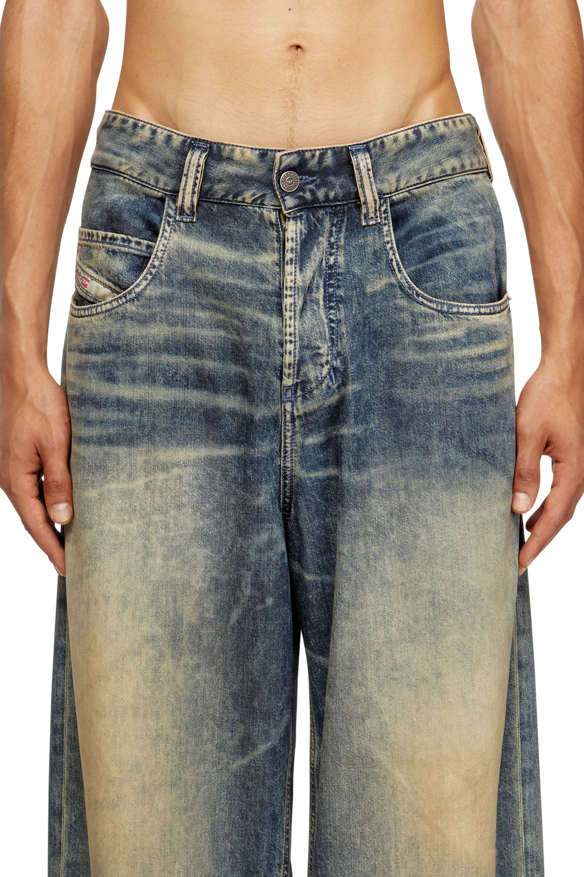 Diesel - Male's Relaxed Jeans 1997 D-Enim-M 0CEBB, ミディアムブルー - 5