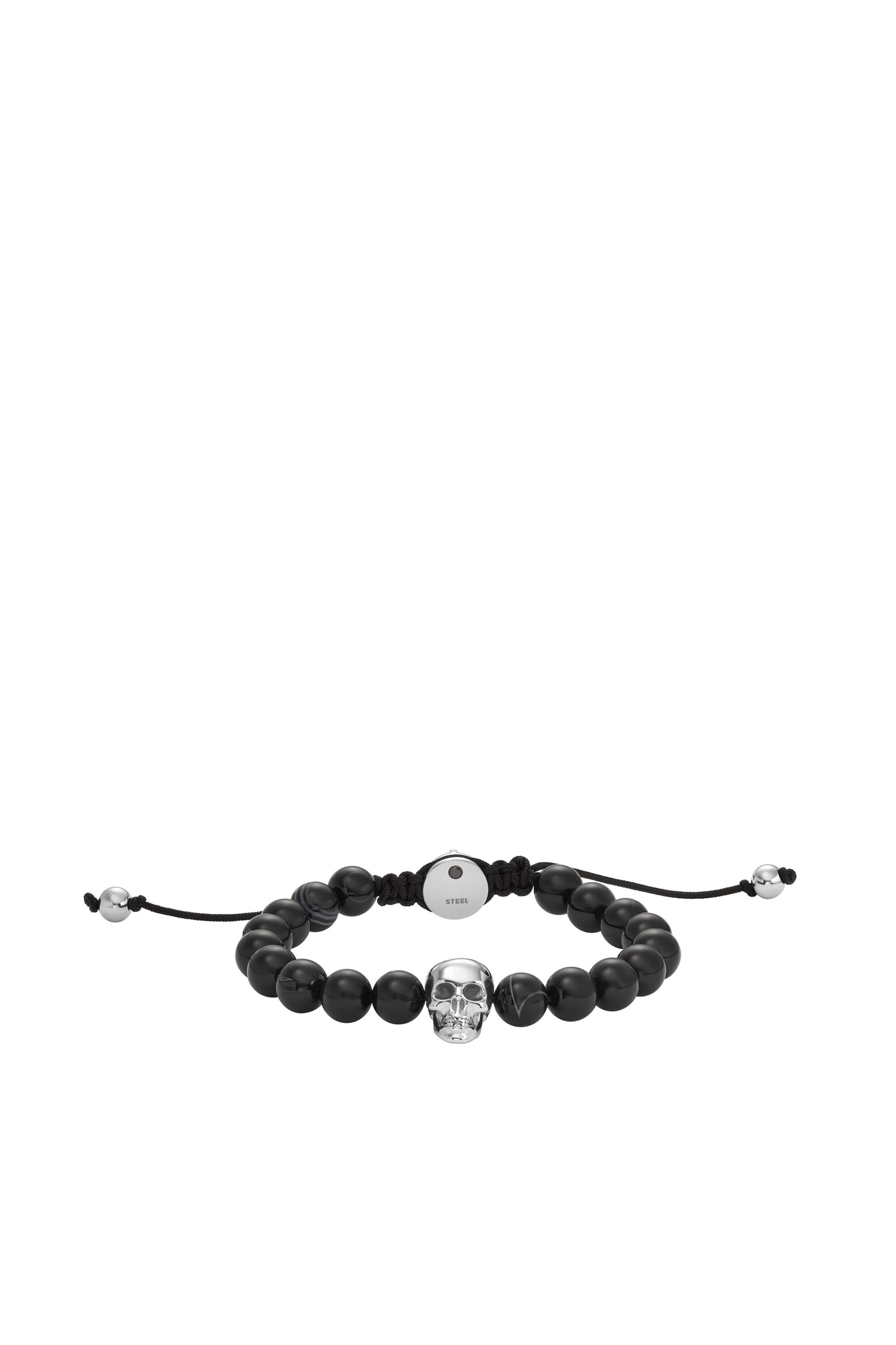 Diesel - DX1381, Male's Black Agate Beaded Bracelet in ブラック - 1