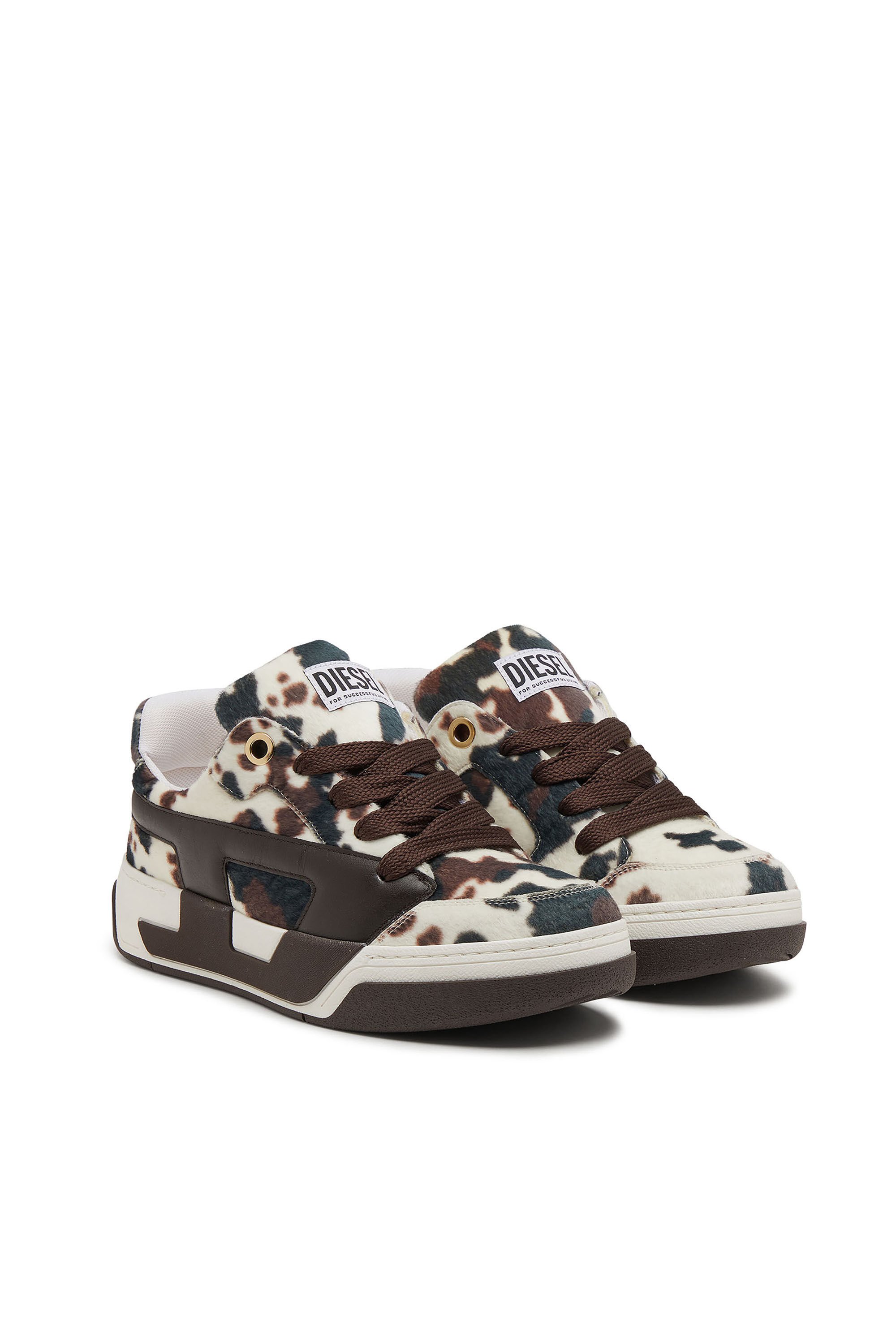 Diesel - S-D-OLLIE LOW, Male's ローカットスニーカー in ホワイト/ブラウン - 3