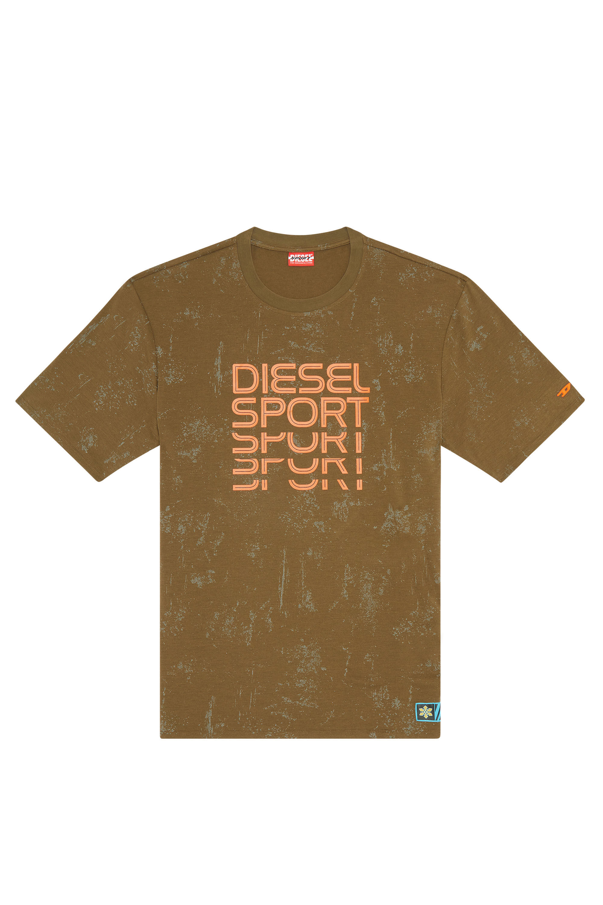 Diesel - AMTEE-DUNCAN-HT16, Male's トレーニング Tシャツ ロゴ DIESEL SPORT in Brown - 2