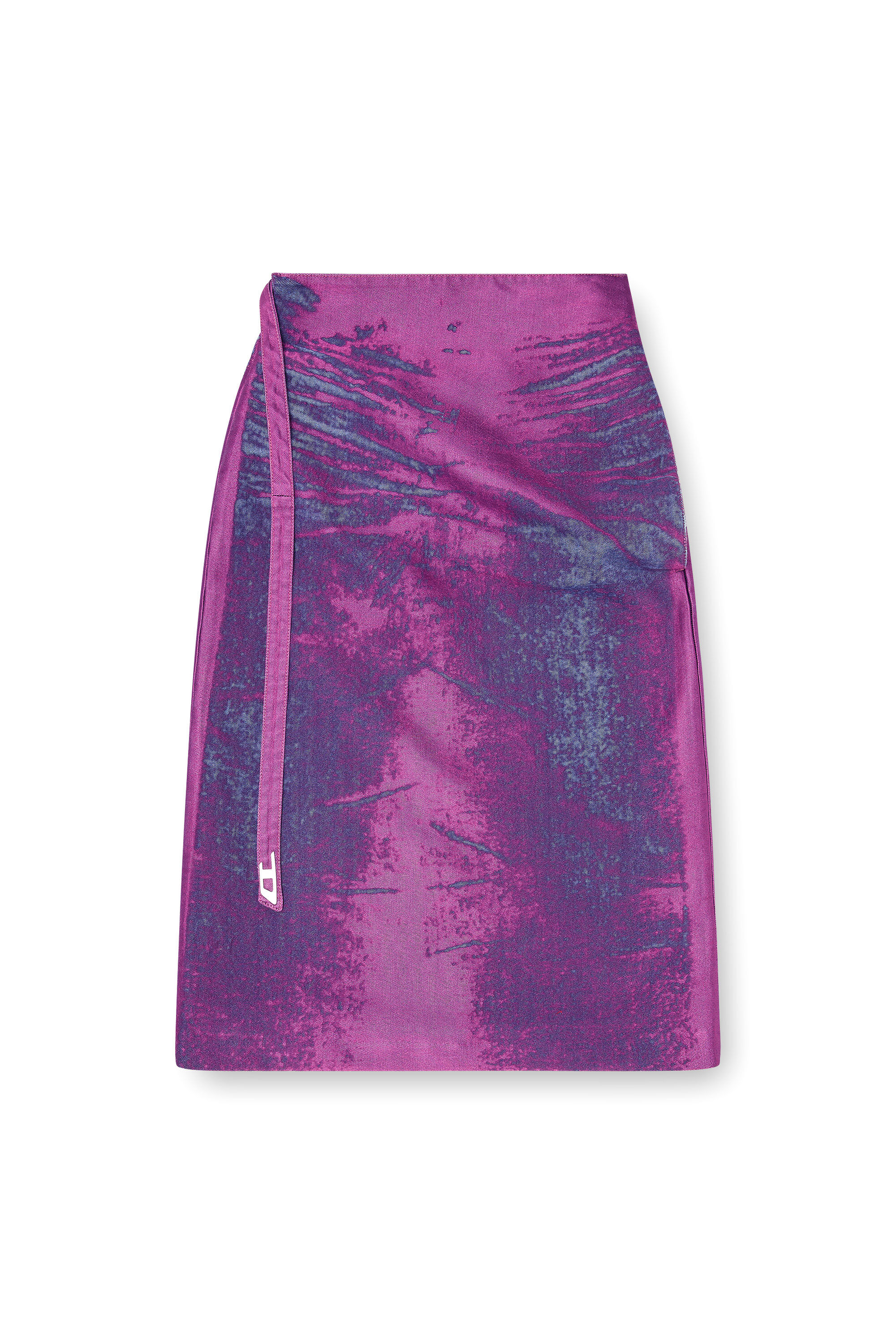 Diesel - DE-SIRA-FSI, Female's Midi skirt in coloured satin denim in バイオレット - 2