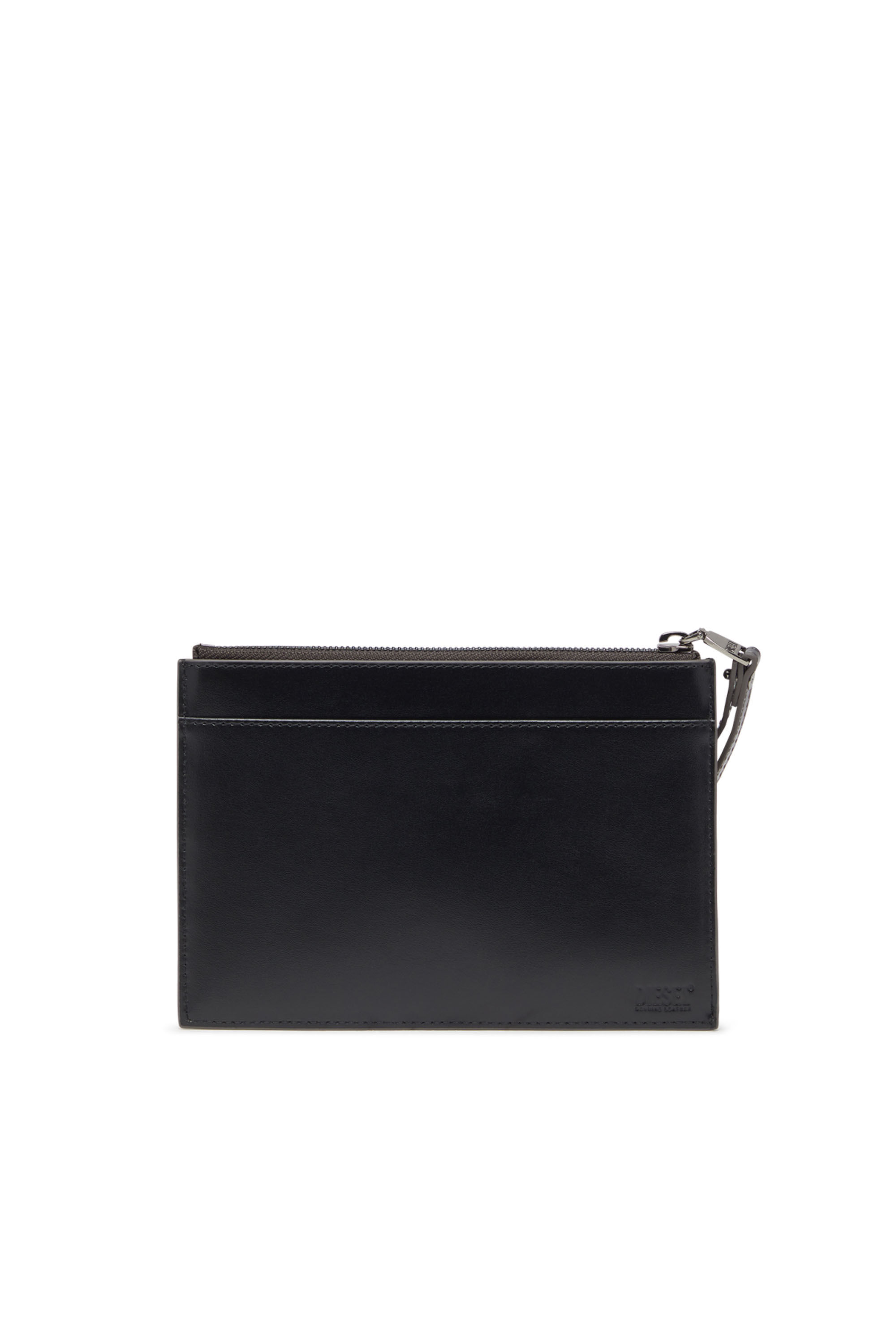 Diesel - 1DR POUCH III, Unisex's Zipped pouch in mirror leather in グレー - 2