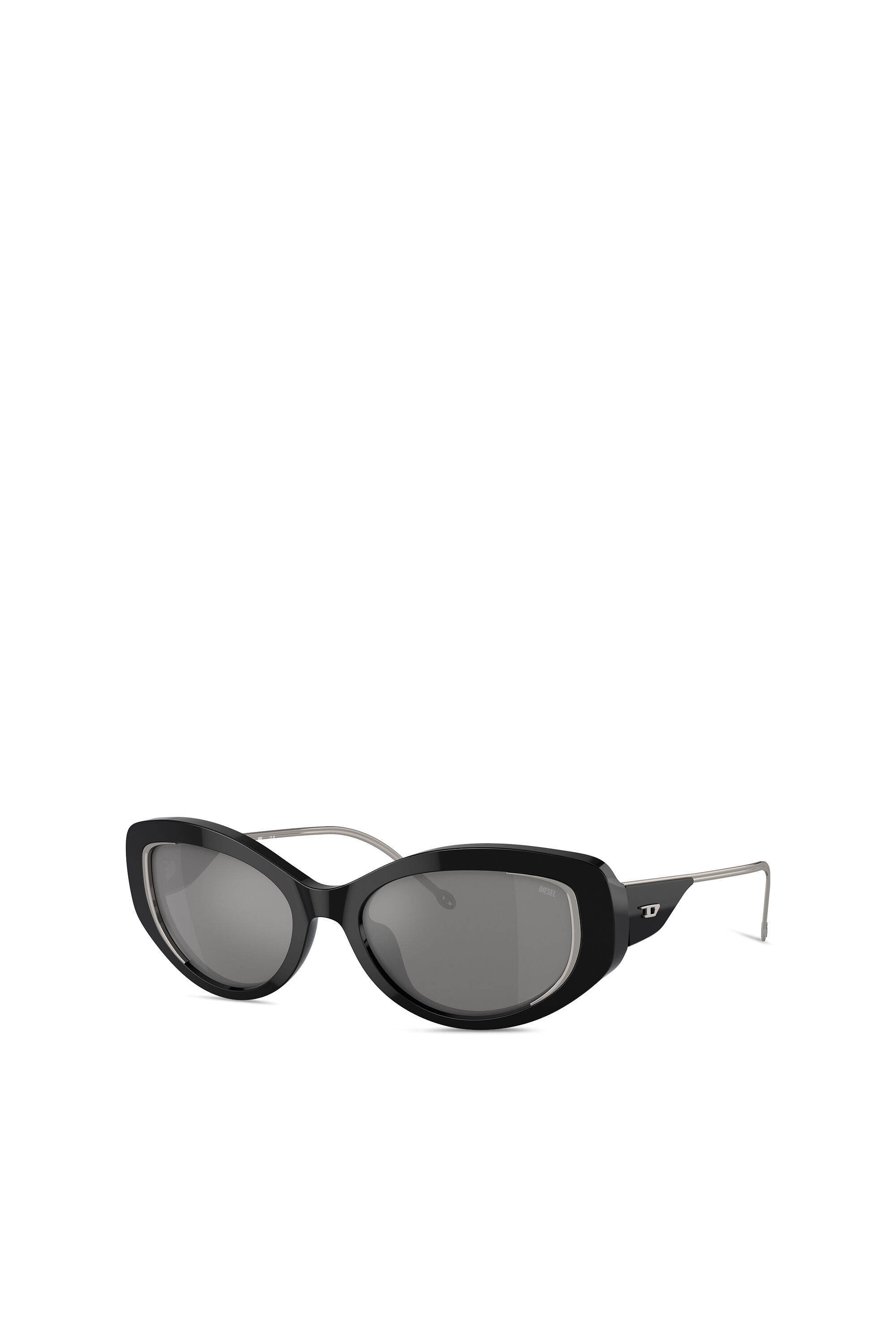Diesel - 0DL2001 SIZE 54, Unisex's サングラス in ブラック/フラッシュミラー - 5