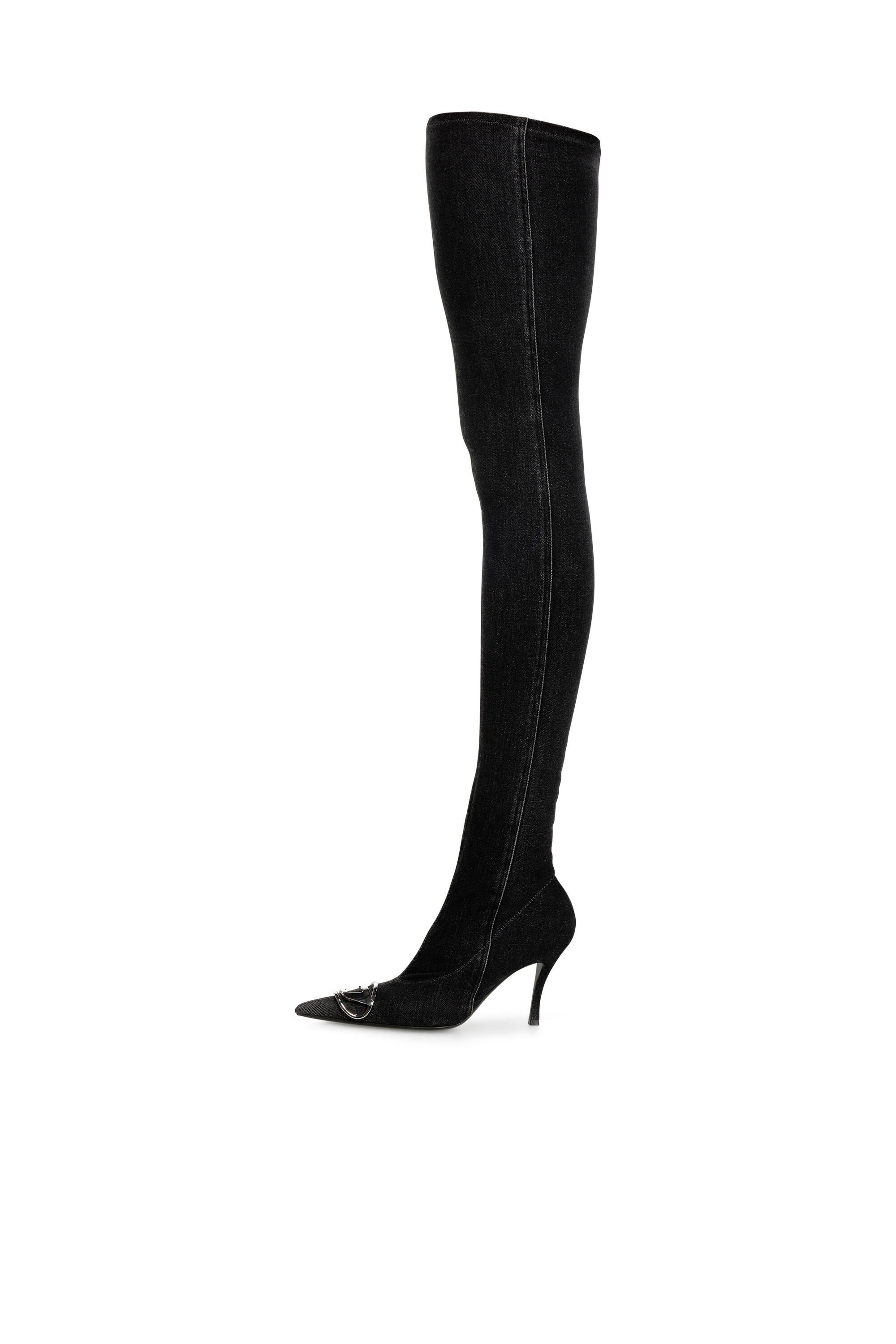 DIESEL DウェヌスTBTDホインテットトゥフツ 【関税込】 D-VENUS TBT D D-Venus-Over the knee boot|ブラック