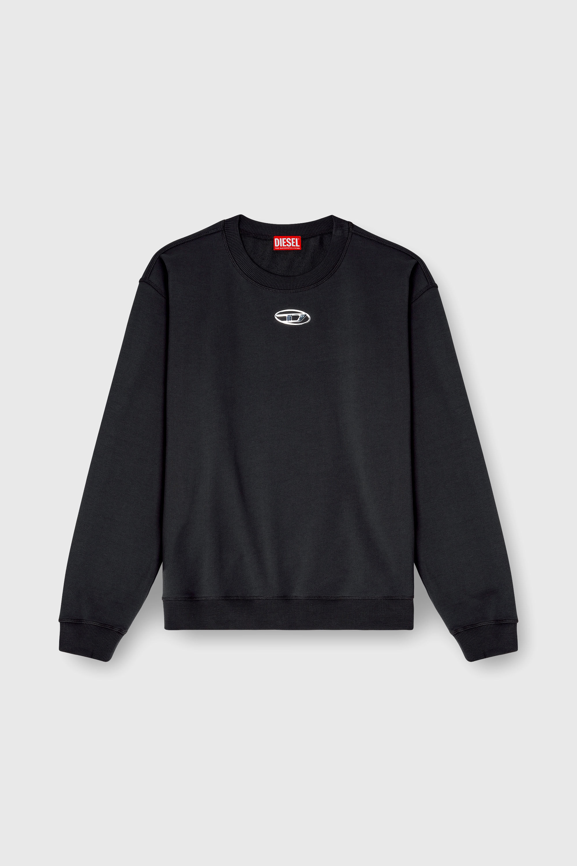 Diesel - S-NORM-IOD, Male's プルオーバースウェット in ブラック - 2