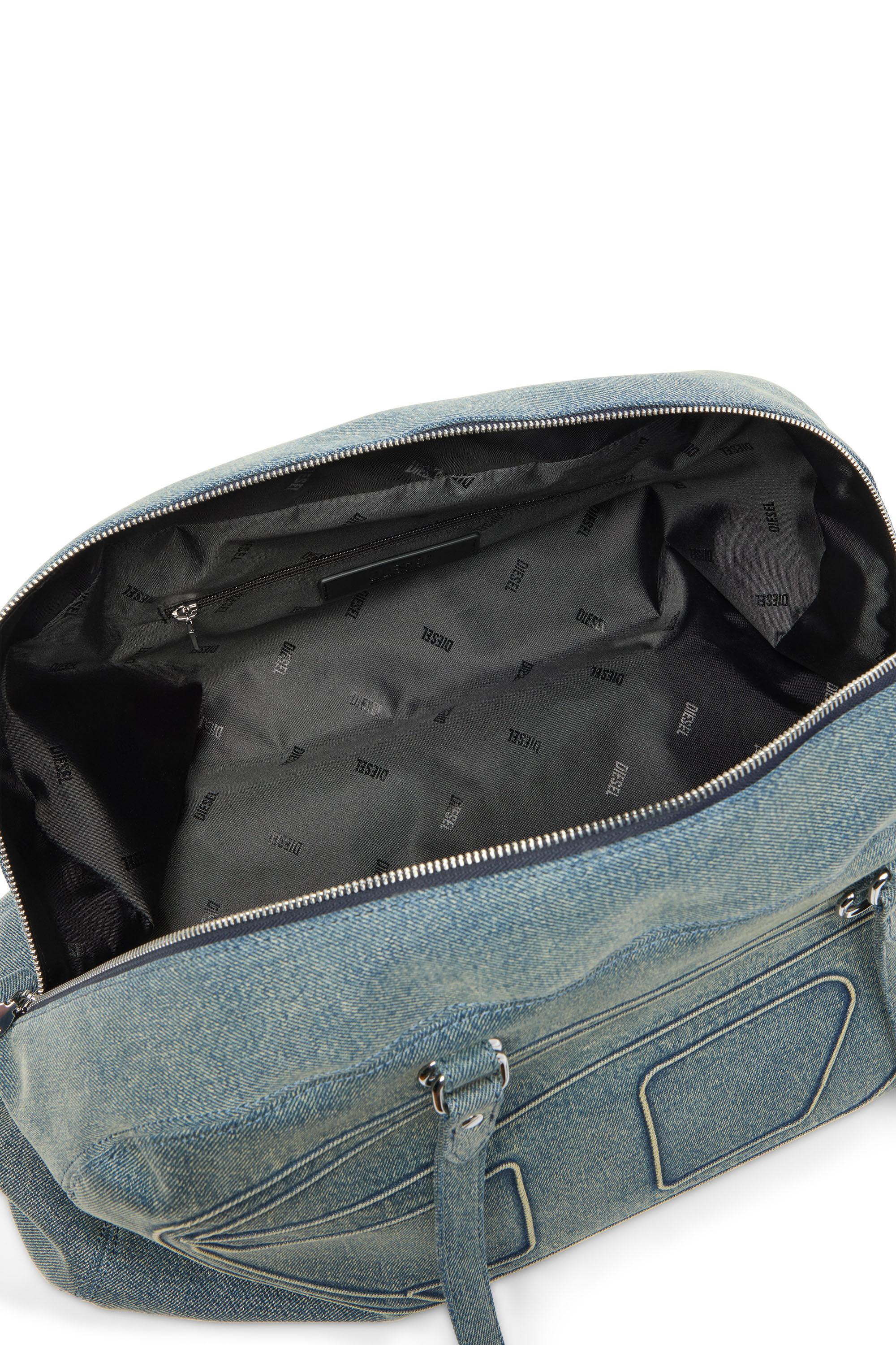 Diesel - 1DR DOME SOFT DUFFLE XL, Unisex's 1DR Dome-Duffle bag in denim with Oval D logo in ライトブルー - 5
