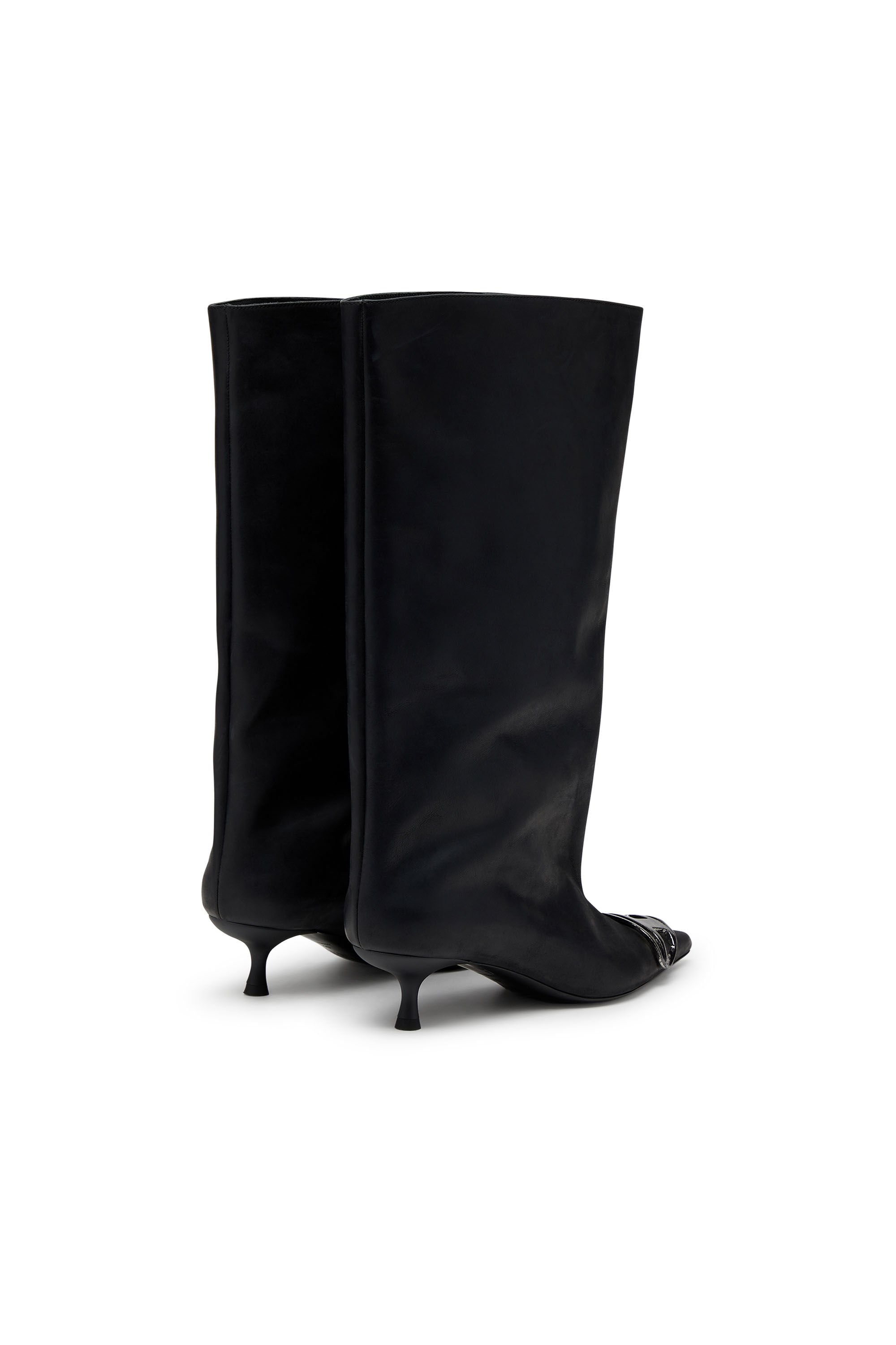 Diesel - D-VENUS 40 KB TUBE, Female's D-Venus-Knee-high boots in oiled leather in ブラック - 4