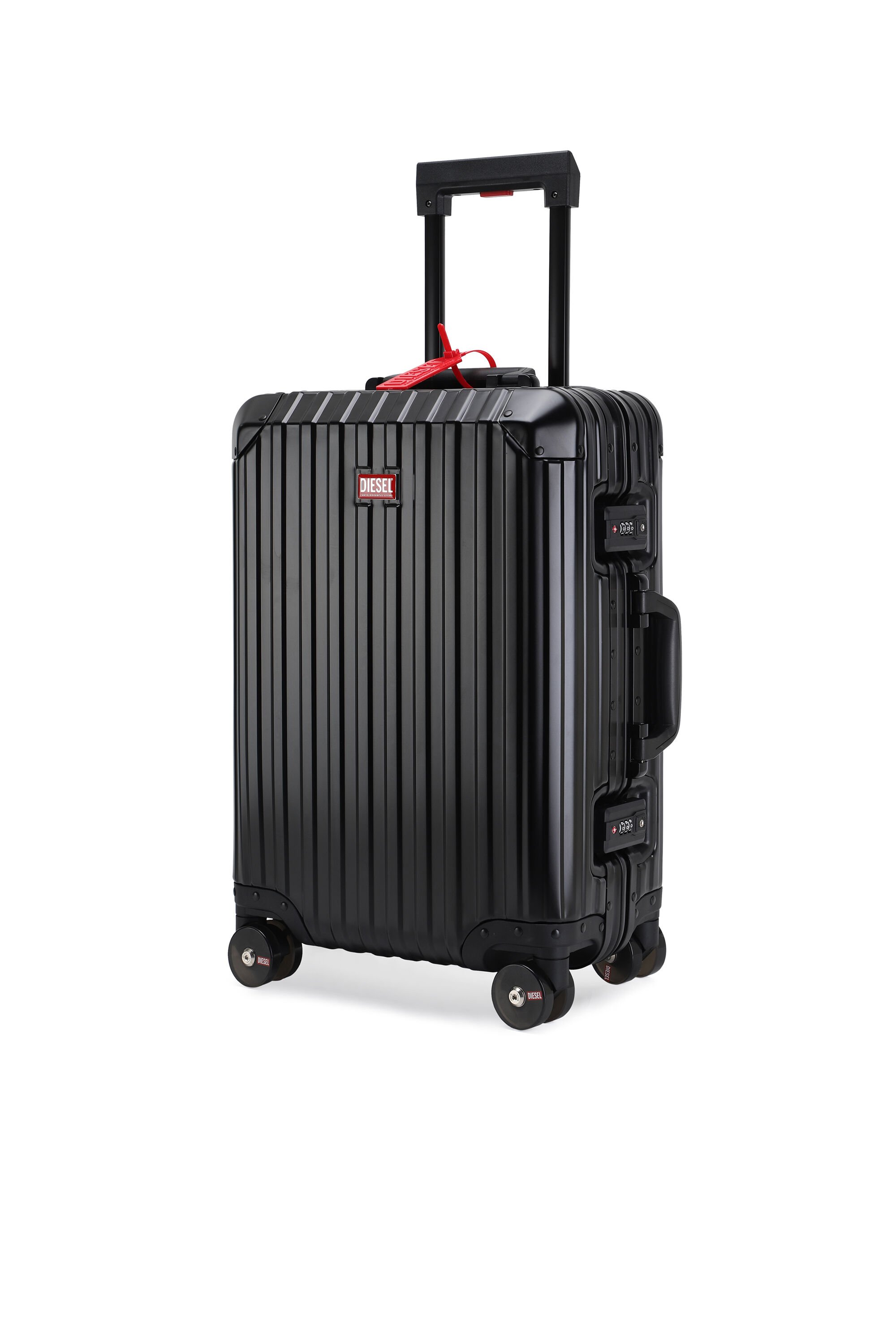Diesel - DIESEL ALUMINUM TROLLEY- DSL002, Unisex's Aluminum Carry-On Luggage 20" in ブラック - 5