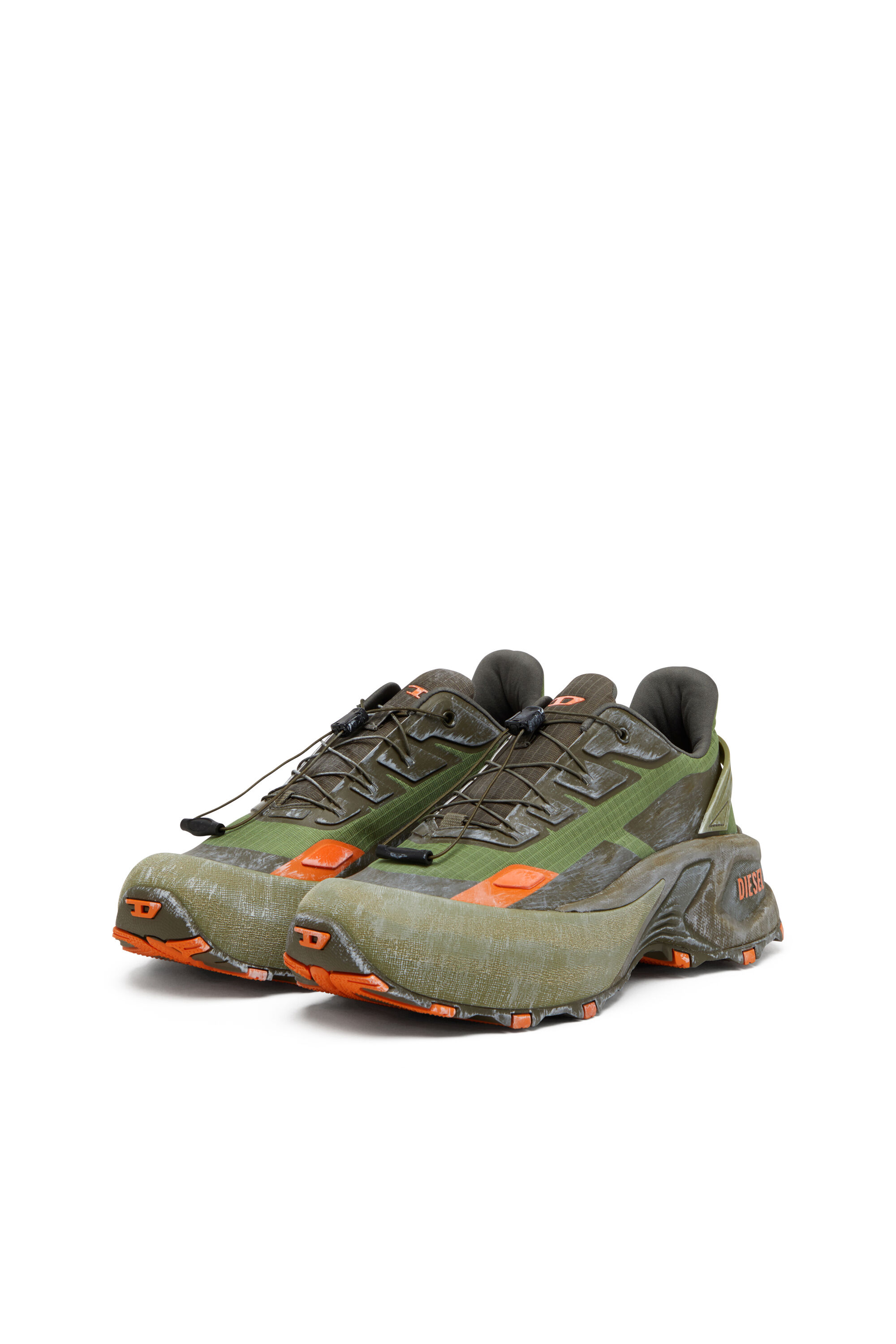 Diesel - D-CAGE RUNNER, Male's D-Cage Runner-Sneaker in グリーン/オレンジ - 8