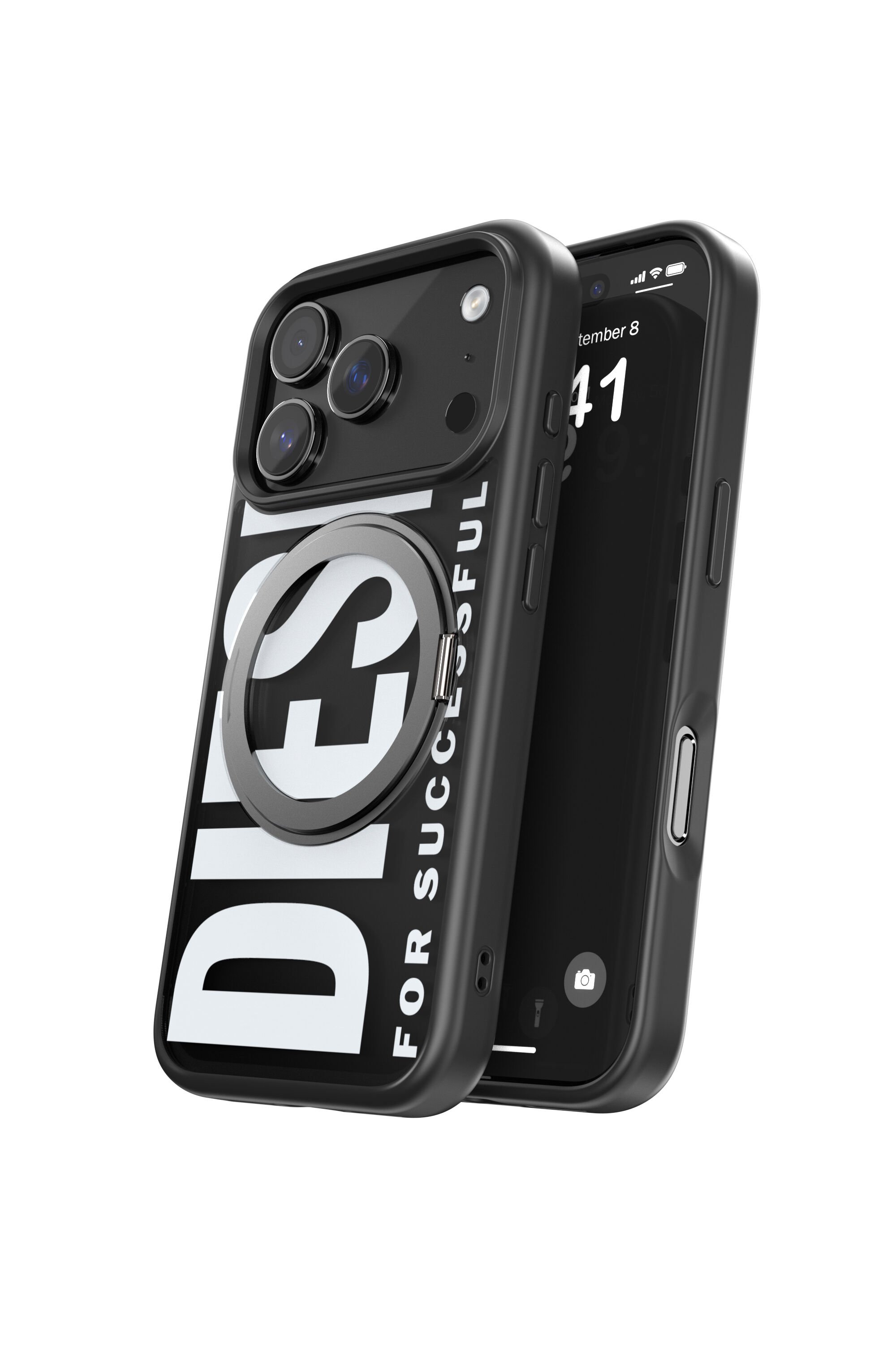Diesel - 60405 RING STAND CASE, Unisex's IPHONE 17 PRO in ブラック - 3
