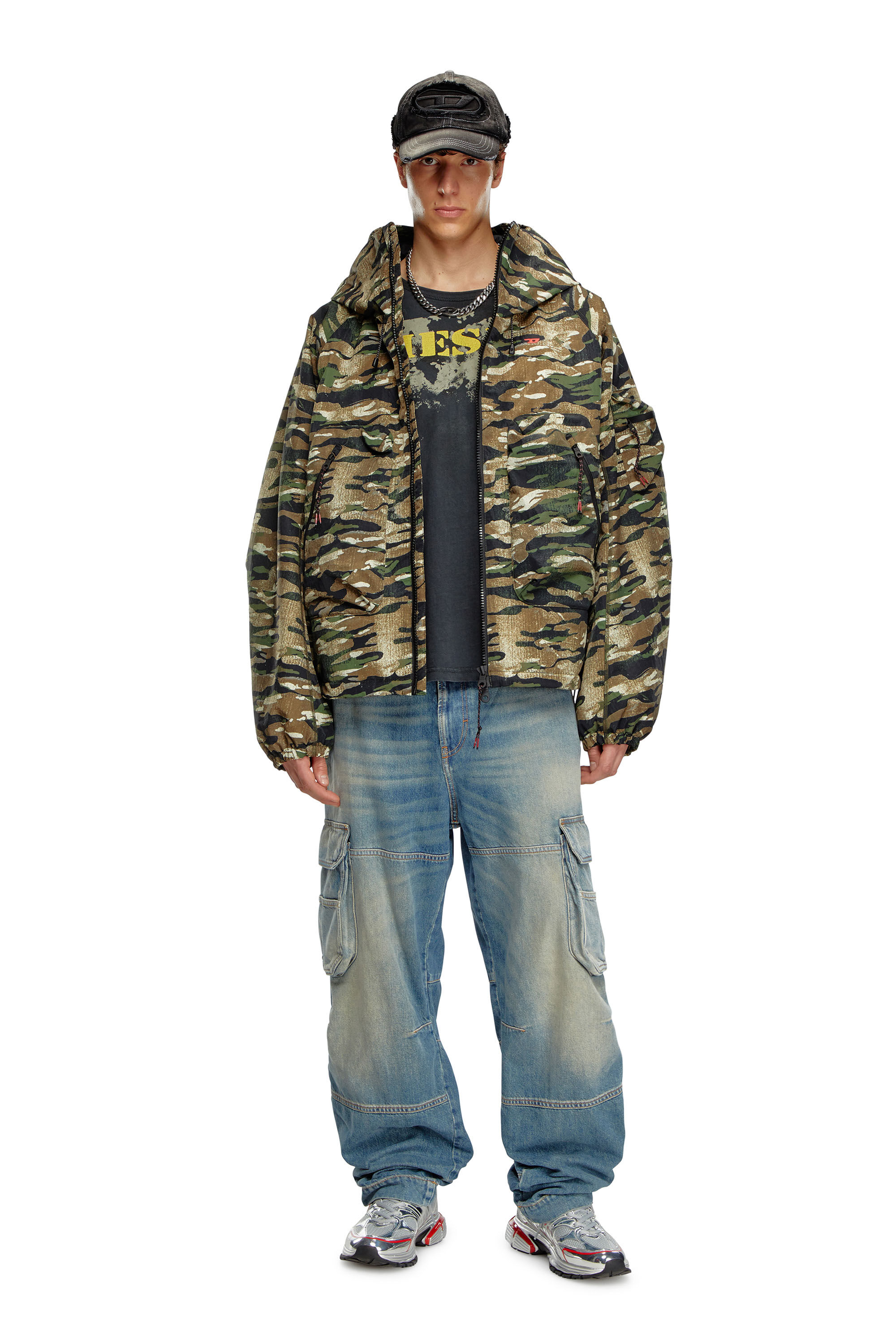 【楽天ランキング1位】 AMWT-BERNARD-WT24 Camouflage jacket｜マルチカラー｜メンズ｜DIESEL hooded 洋画・外国映画