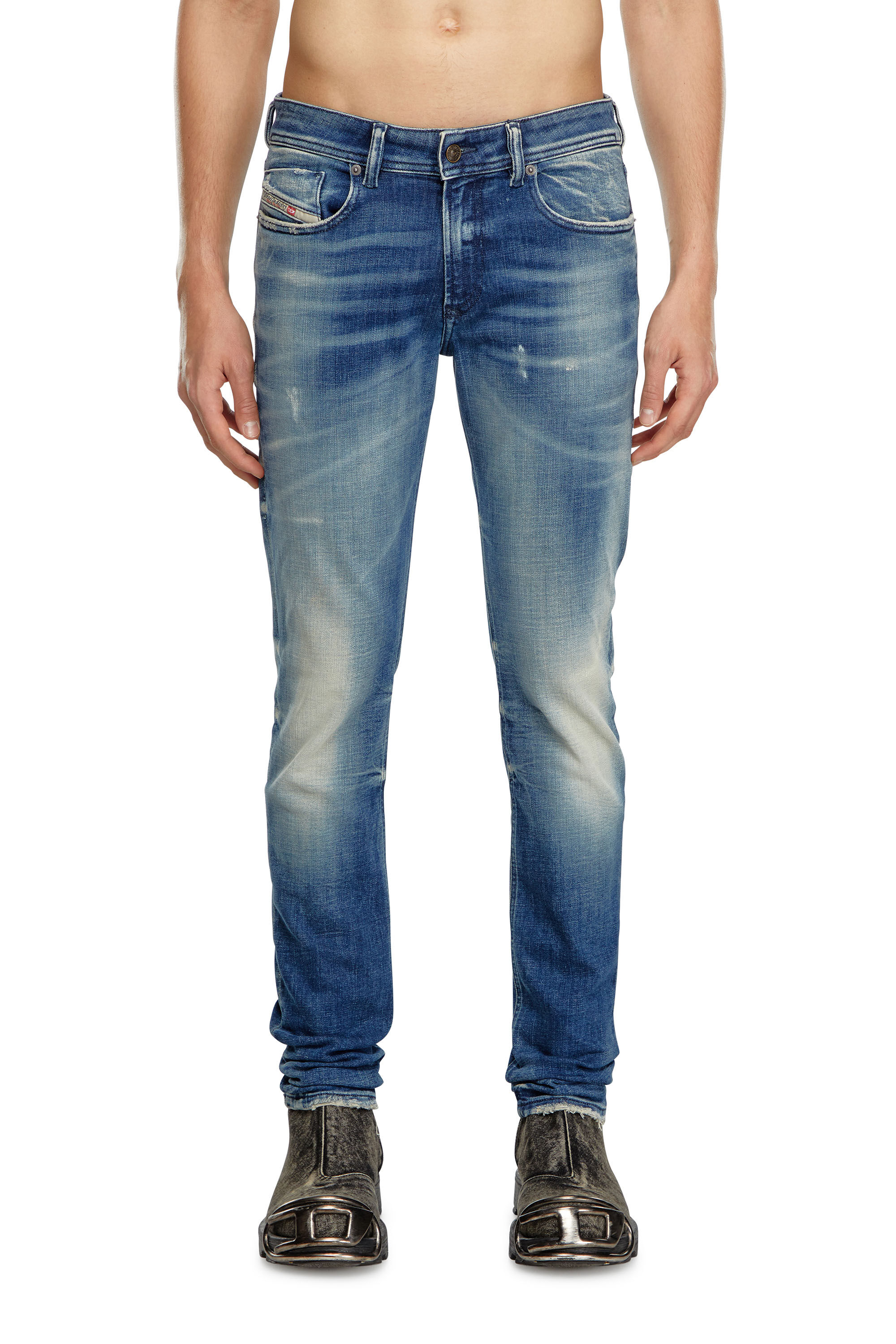 Diesel - Male's Skinny Jeans 1979 Sleenker 09J24, ミディアムブルー - 3