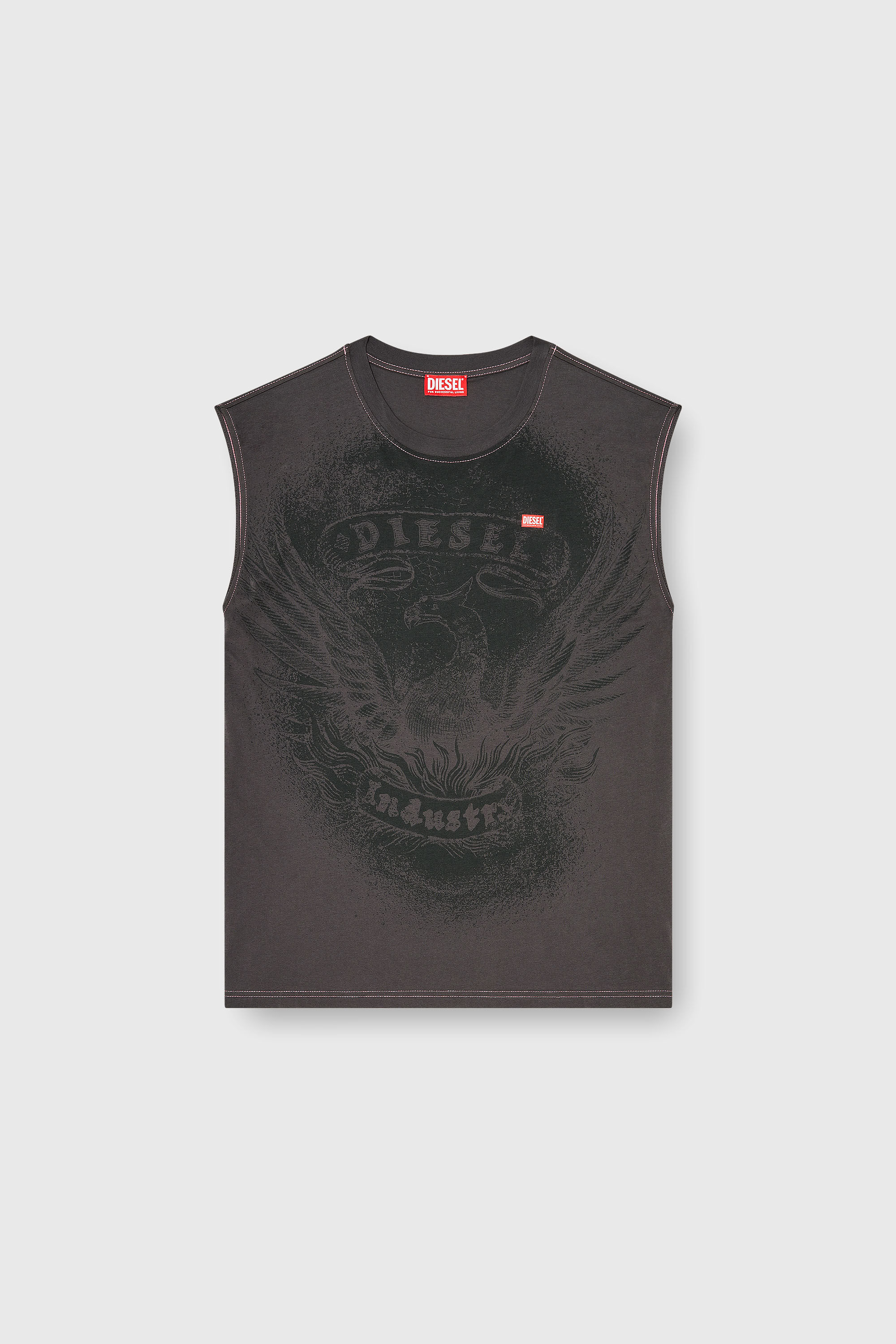 Diesel - T-BOXT-SL-NOTCH, Male's スリーブレストップ in ダークグレー - 2