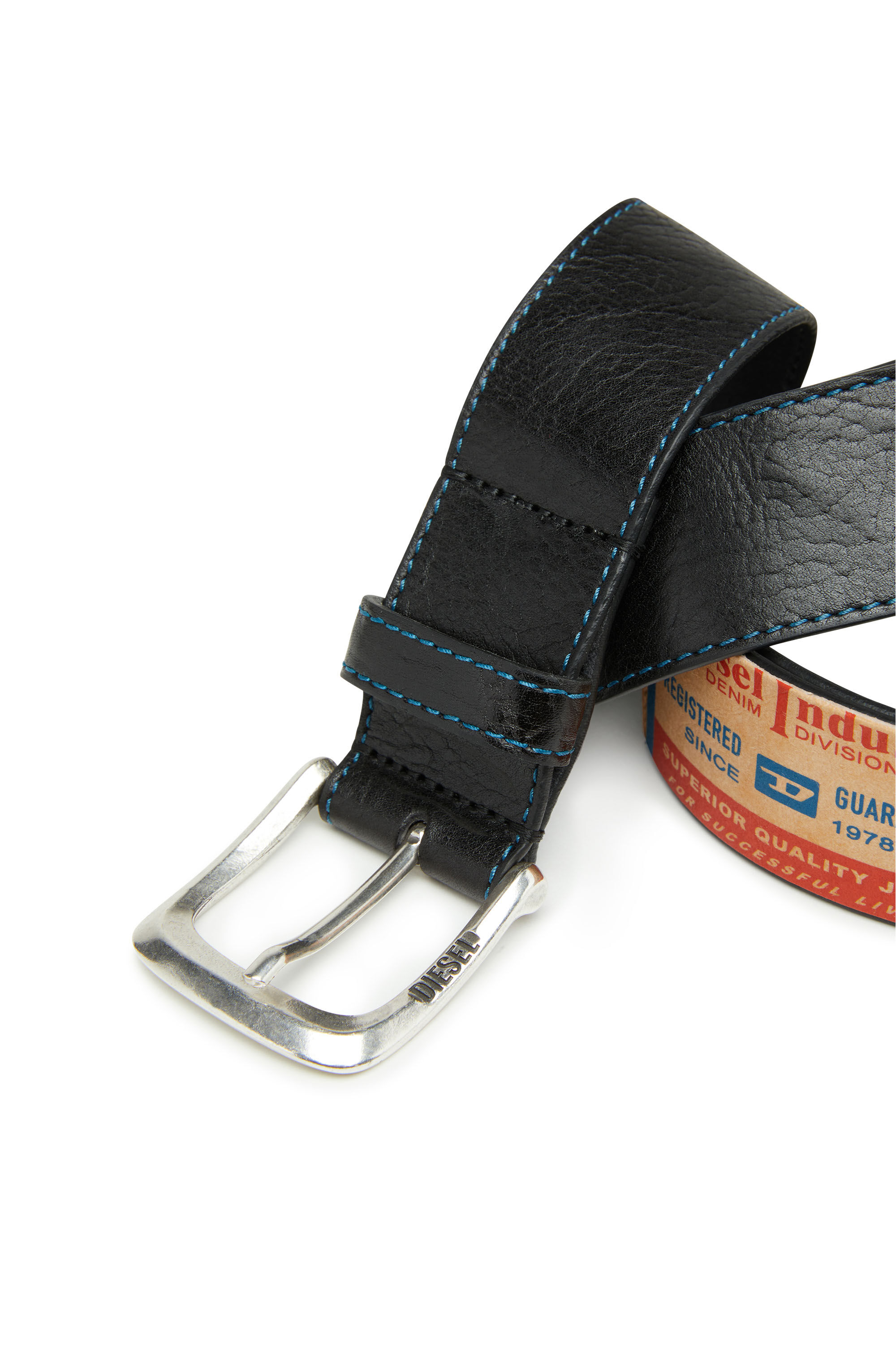 Diesel - B-DNA/DSL, Male's カウレザー ベルト in ブラック - 3