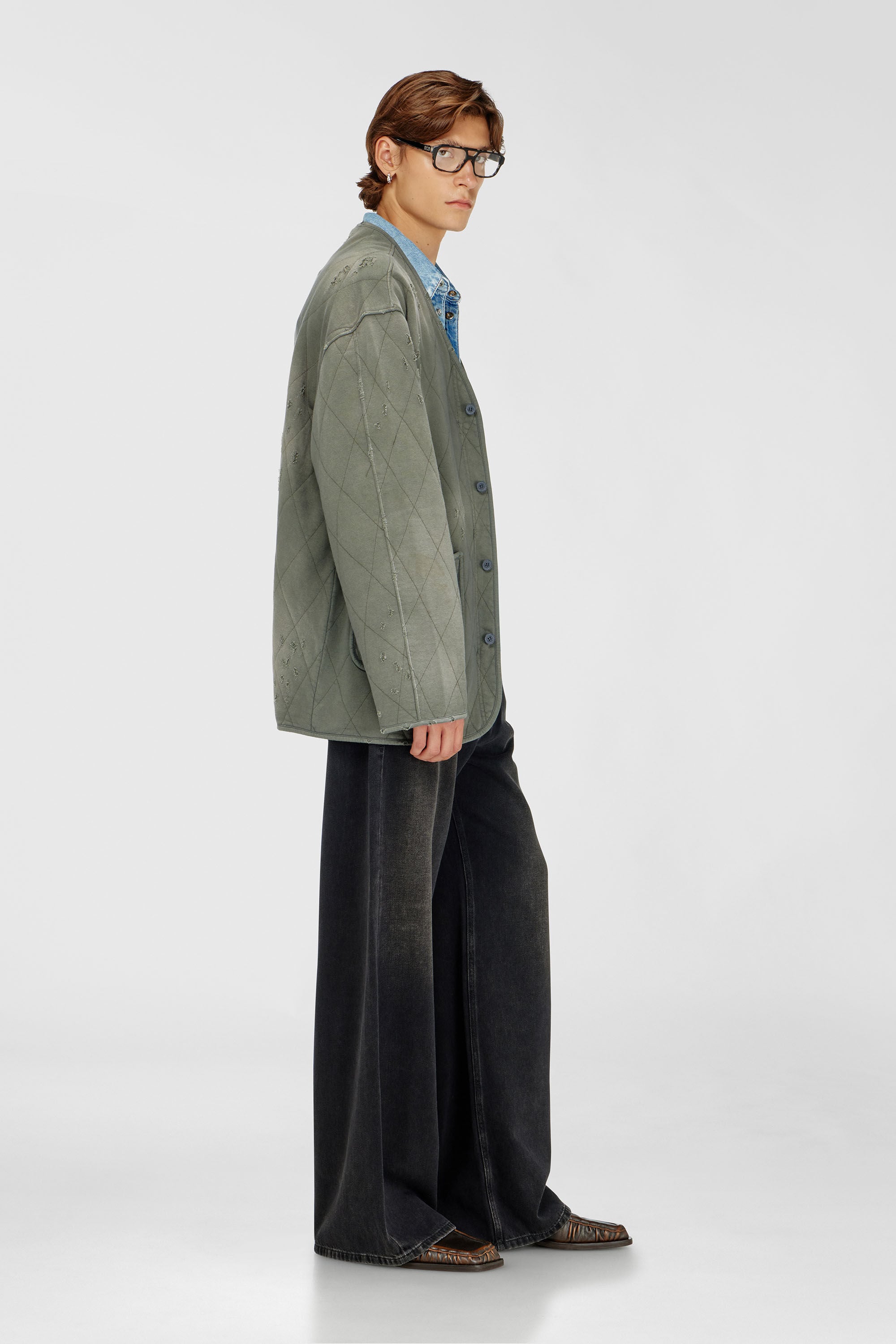 Diesel - Male's Relaxed Jeans D-Rise 09J96, ブラック/ダークグレー - 3
