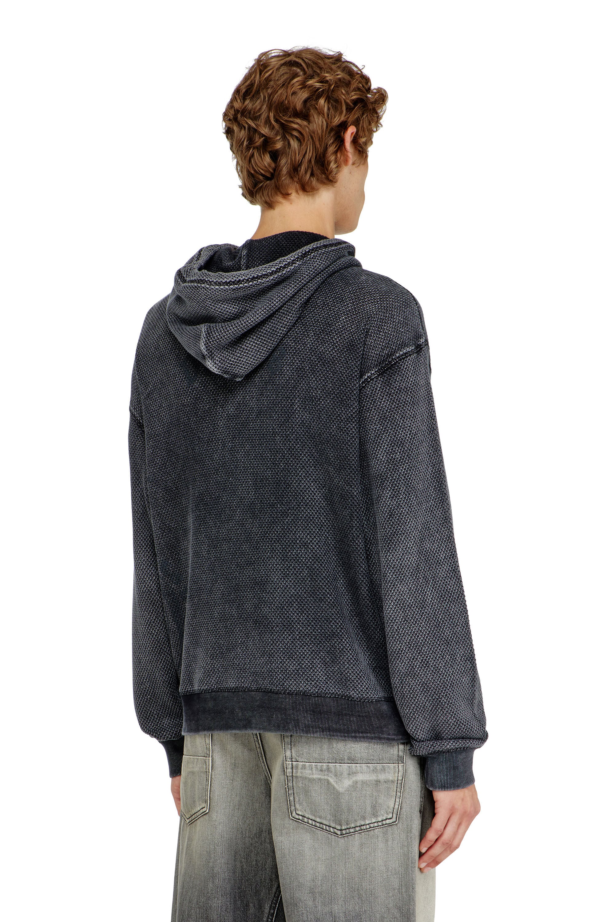 Diesel - S-NORM-HOOD-AA1, Male's プルオーバーパーカー in ダークグレー - 4