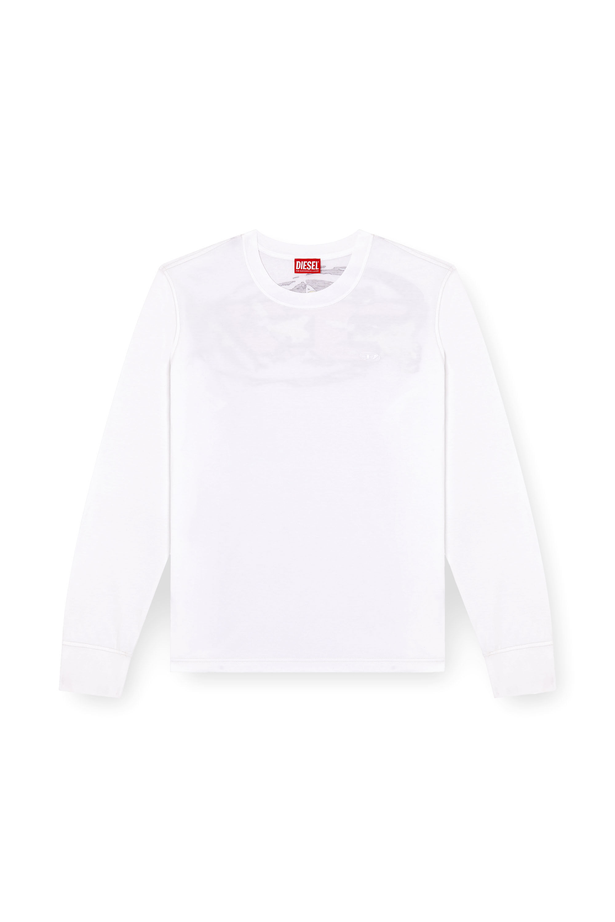 T-ADJUST-LS-T1 長袖Tシャツ｜ホワイト｜メンズ｜DIESEL
