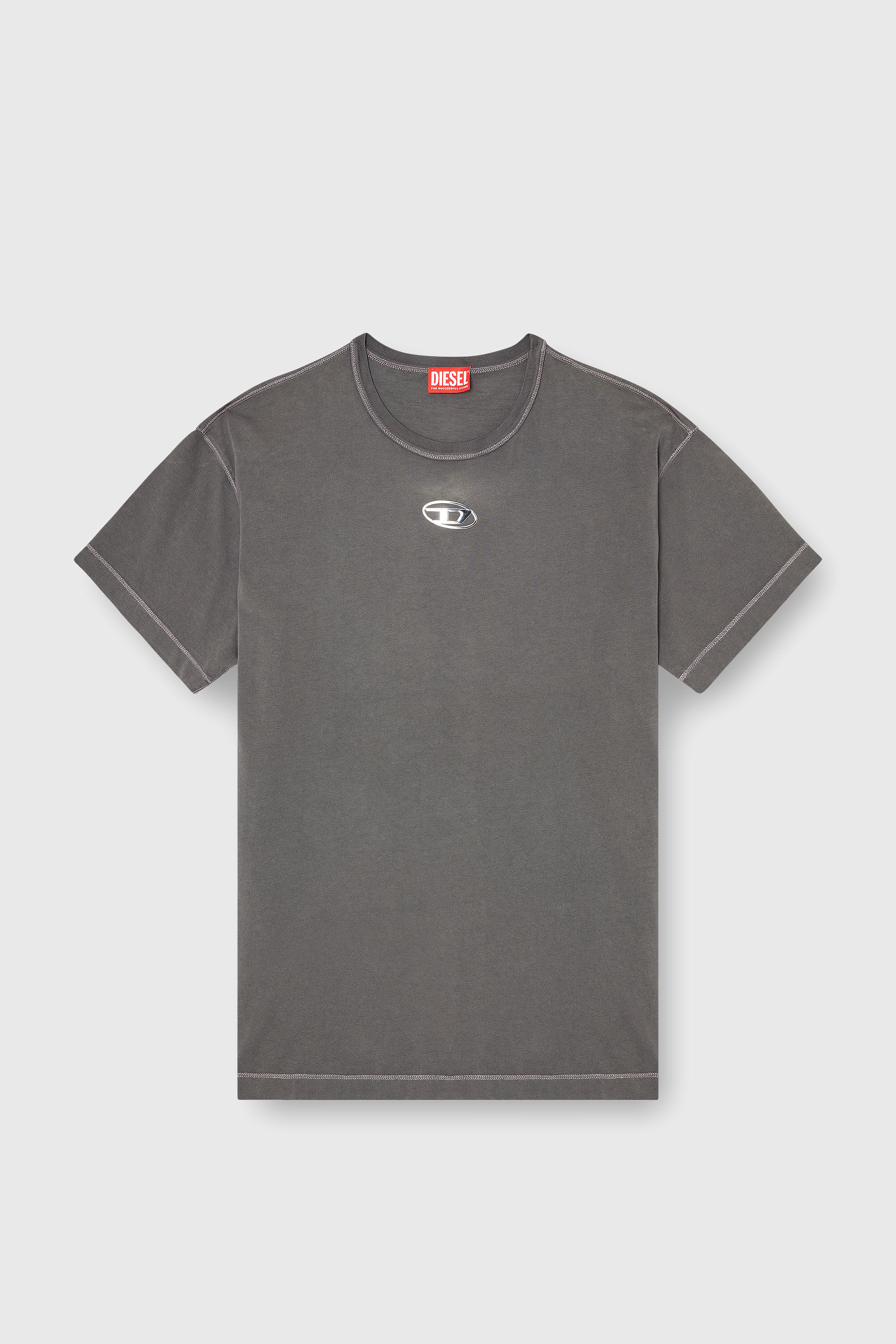 Diesel - T-NORM-IOD, Male's Tシャツ in グレー - 2