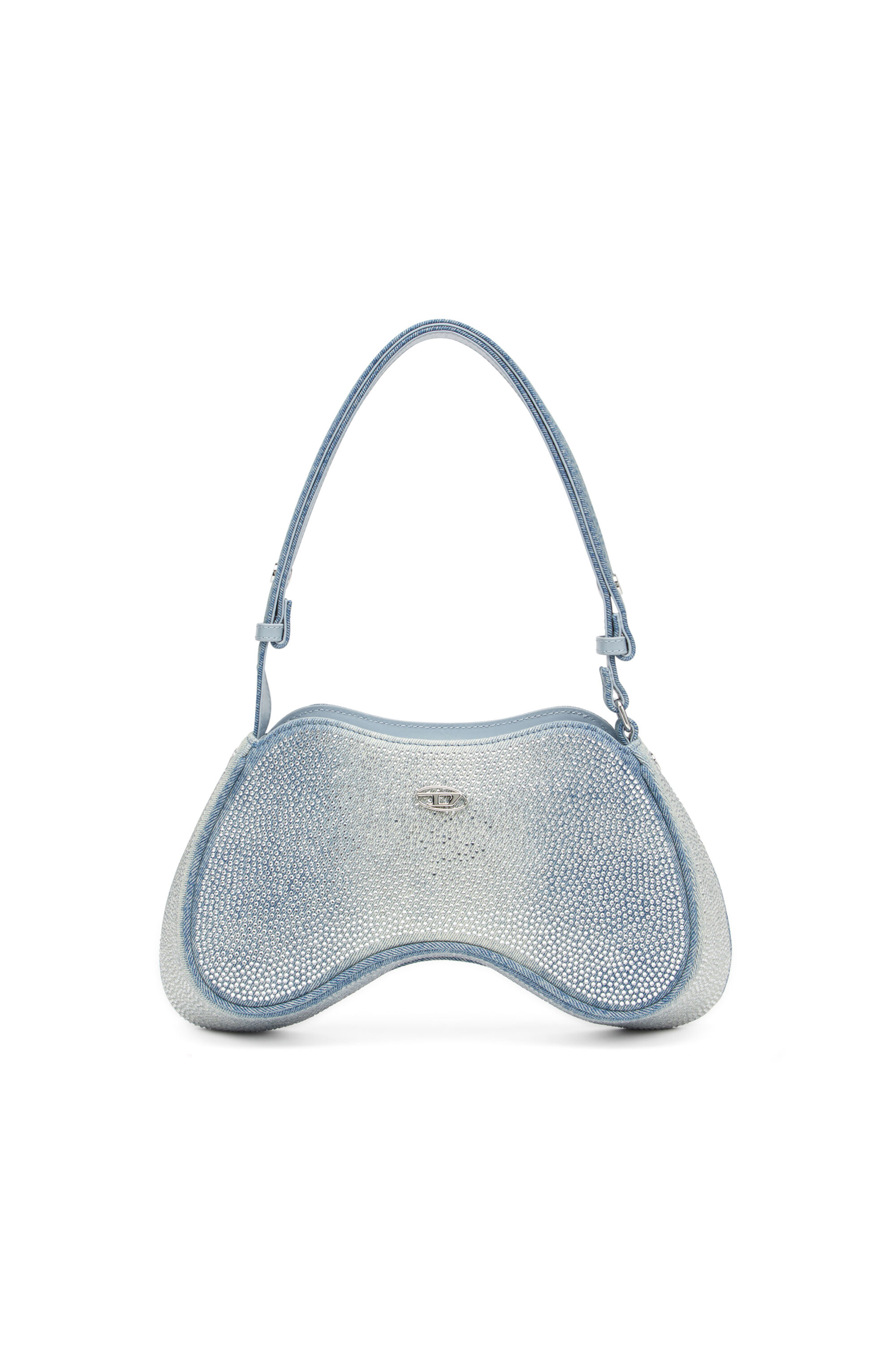 Diesel - PLAY SHOULDER, Female's Play-Shoulder bag in crystal solarised denim in ライトブルー - 1