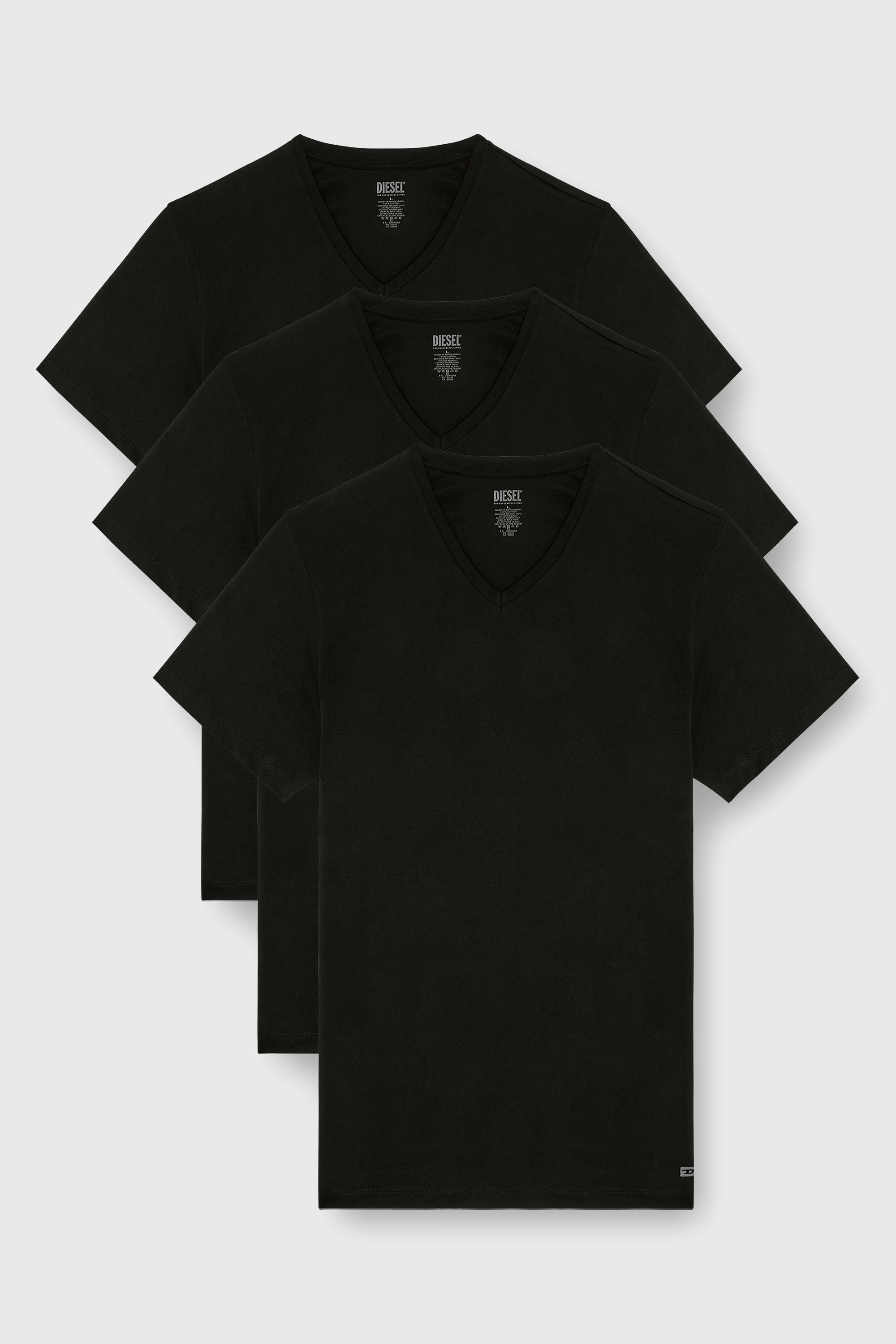 Diesel - MICHAEL-D-BOX-3PACK, Male's Tシャツ3枚パック in ブラック - 2