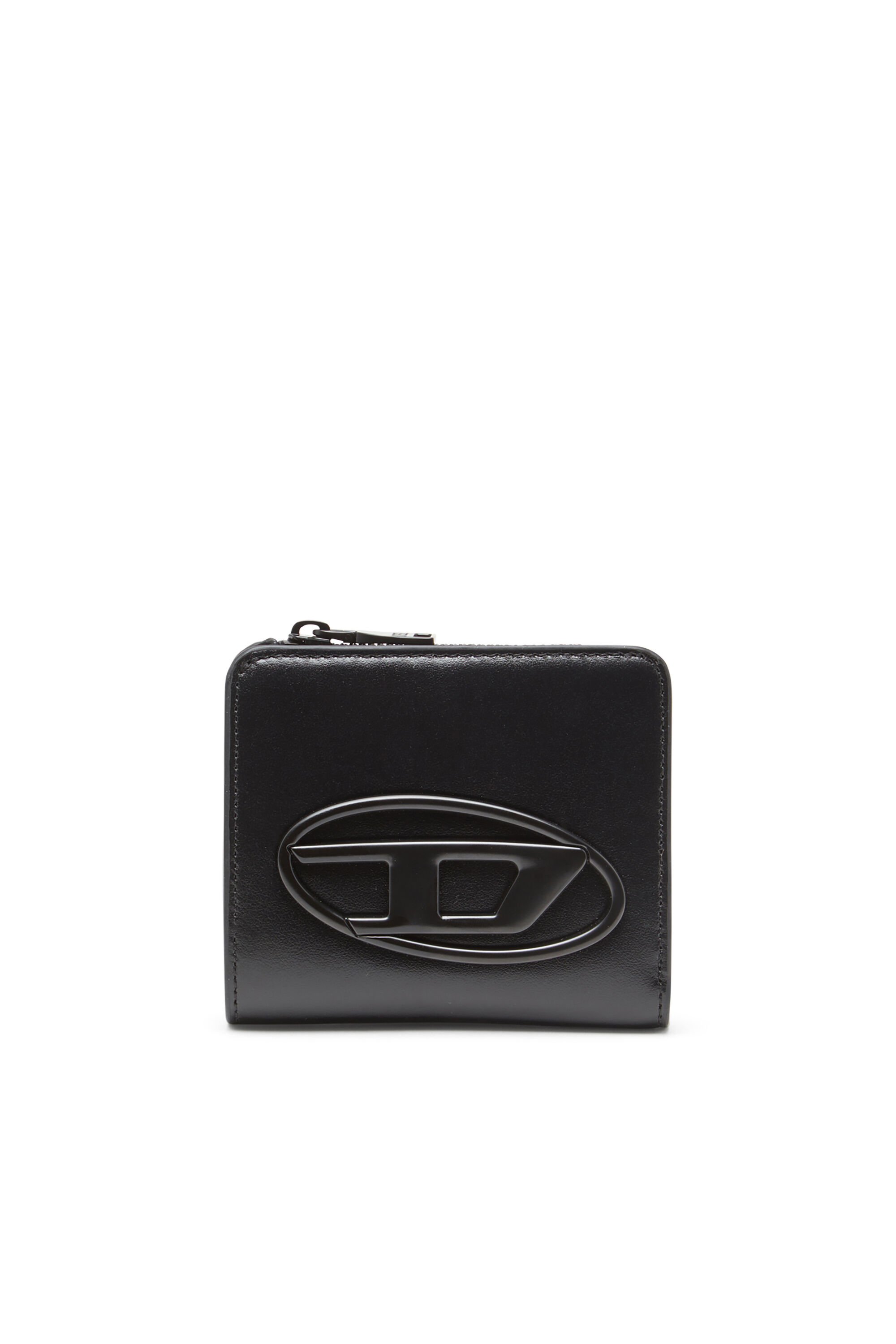 Diesel - HOLI -D BI FOLD ZIP L, Male's Zipped leather card holder in ブラック - 1