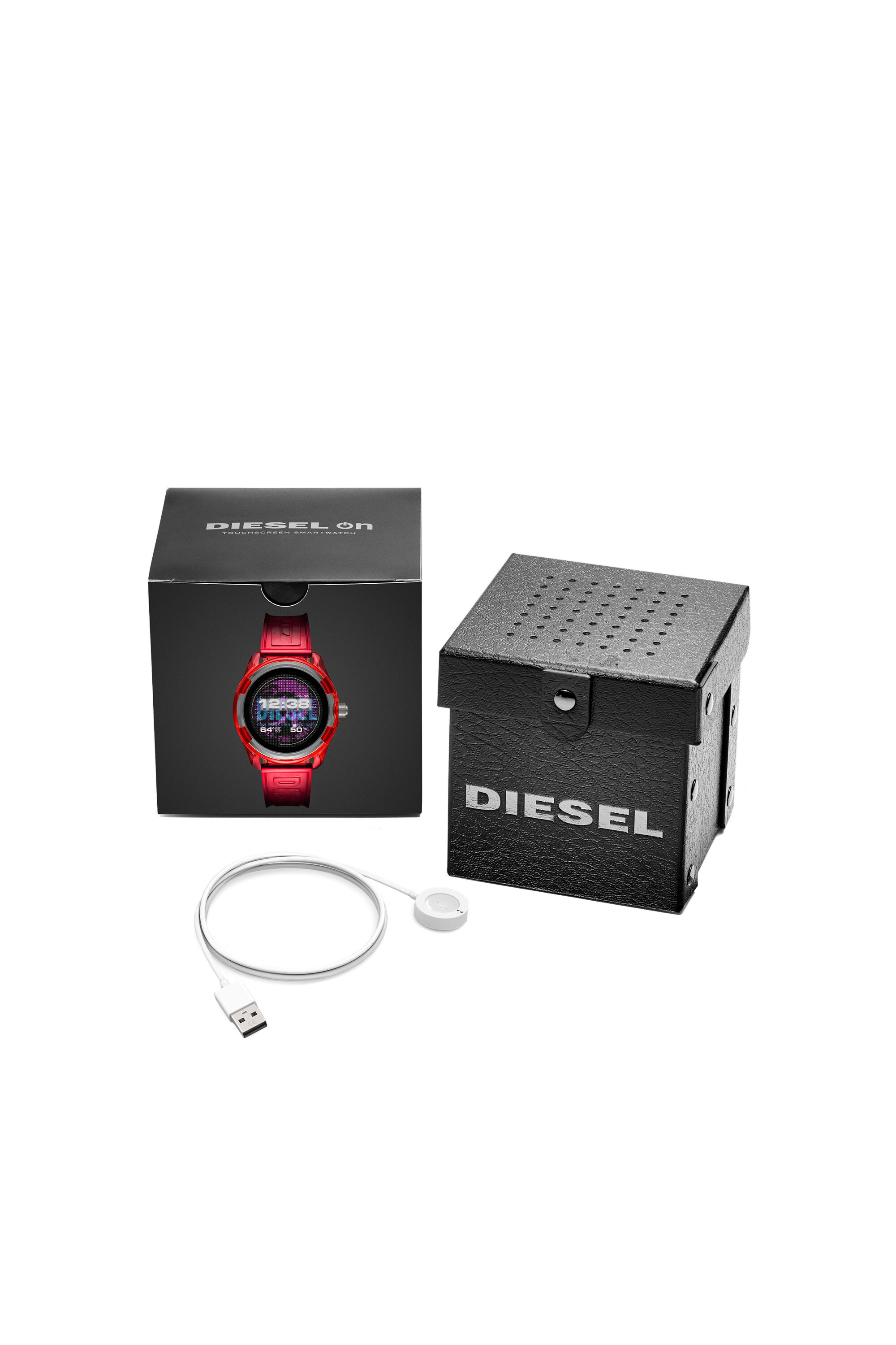 Diesel - DT2019, Male's Diesel On Fadelite Smartwatch - Red Transparent in レッド - 6