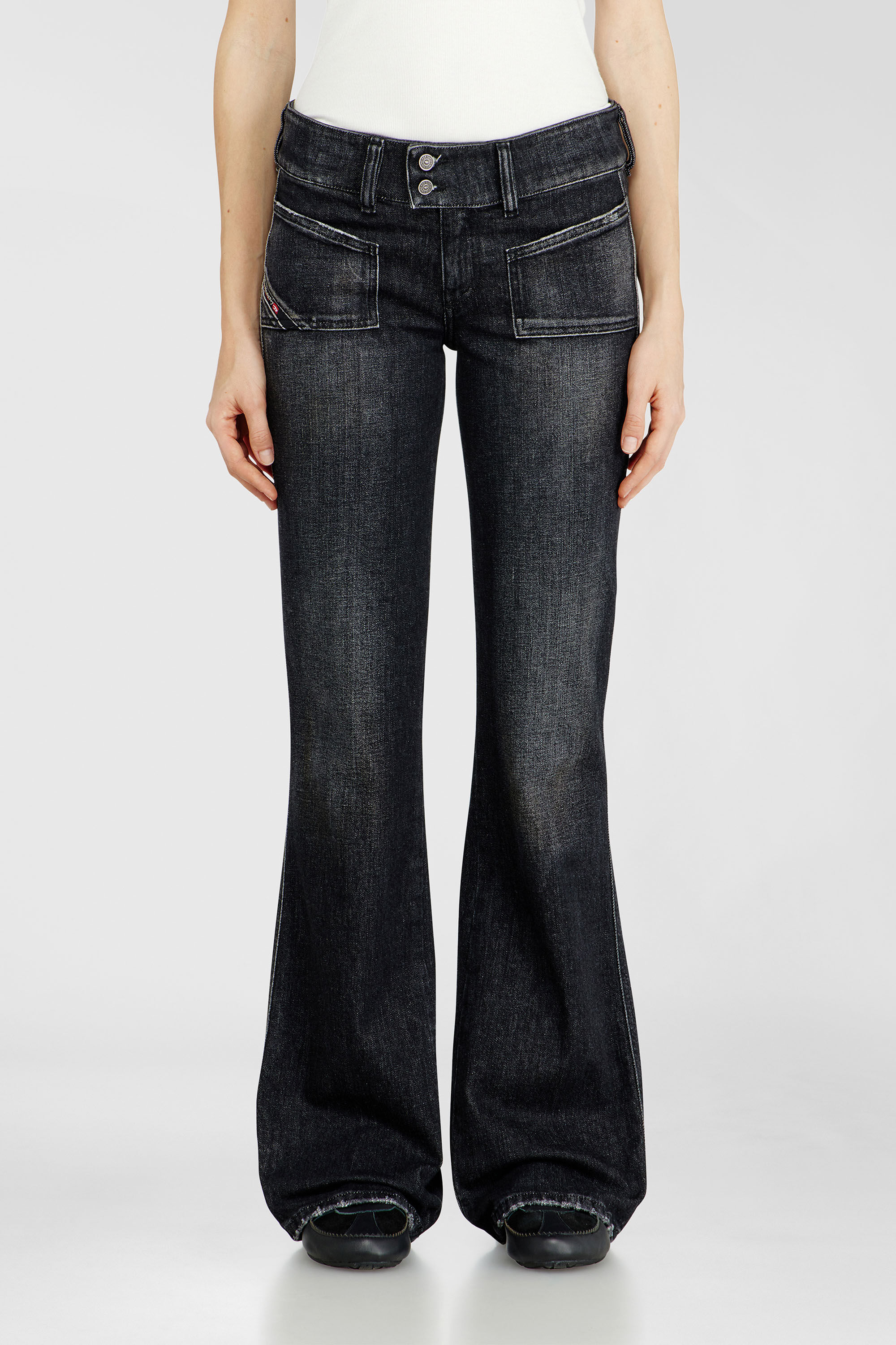 Diesel - Female's Bootcut Jeans D-Hush 09N50, ブラック/ダークグレー - 4