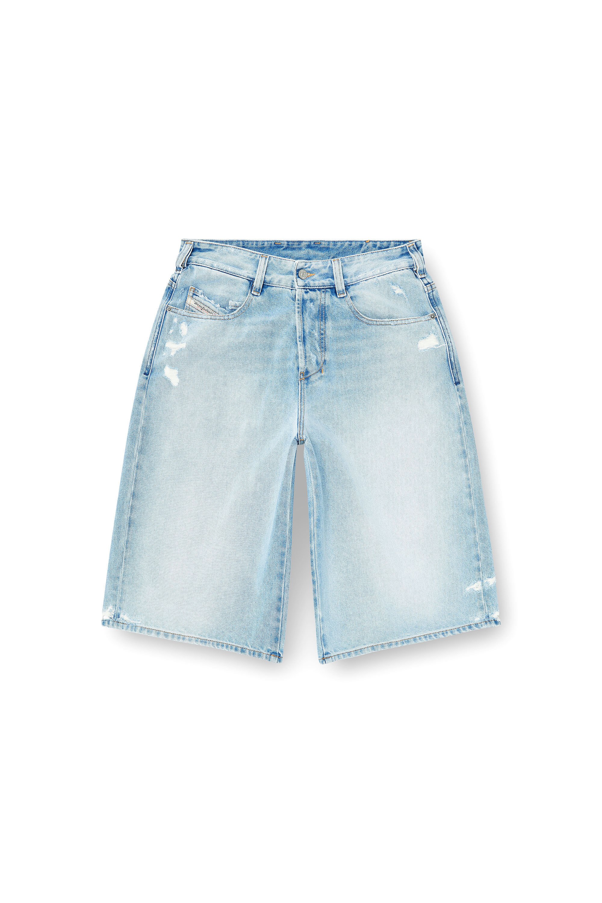 Diesel - D-ENIM-M-SHORT, Unisex's Shorts in destroyed denim in ライトブルー - 2