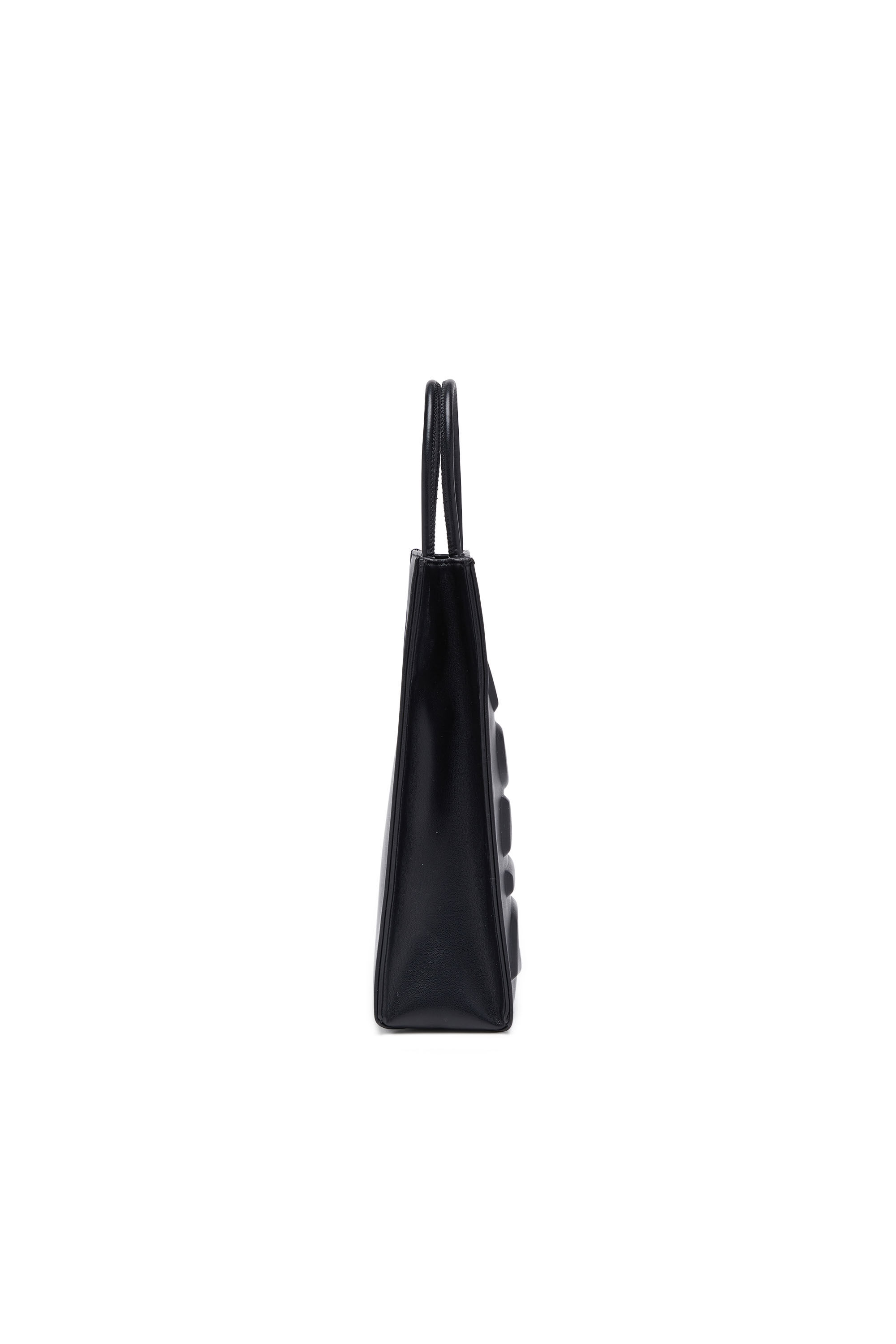 Diesel - DSL 3D SHOPPER M X, Male's Dsl 3D M-PU tote bag with embossed logo in ブラック - 4