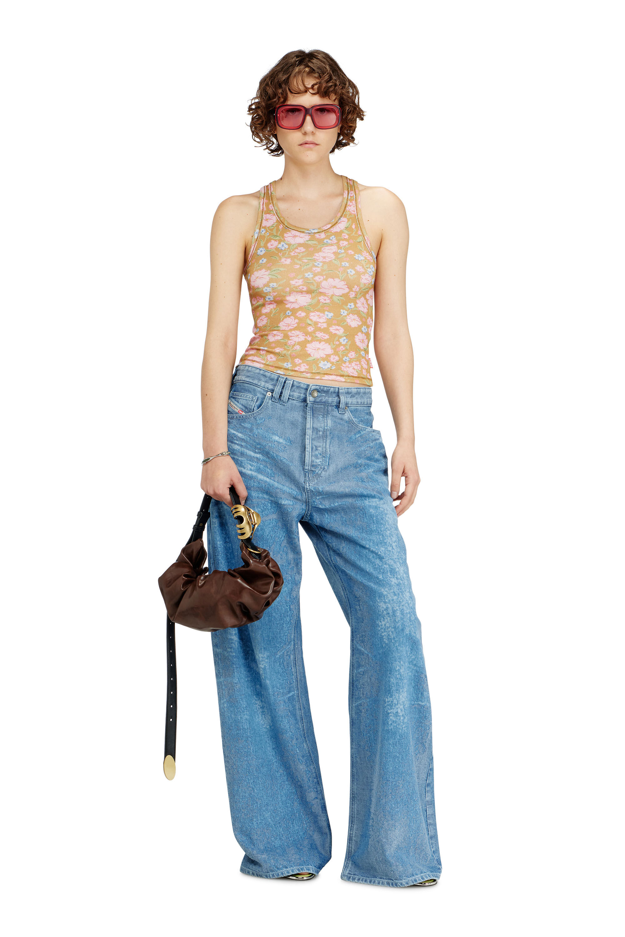 Diesel - GRAB-D HOBO S, Female's ホーボーバッグ S in ダークブラウン - 1