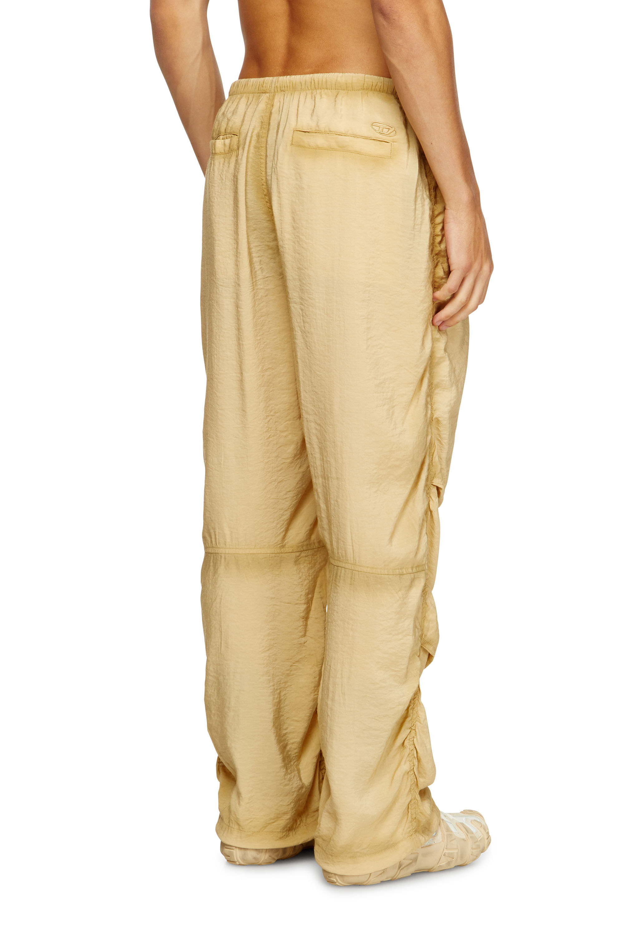 P-DAILY Utility pants in light, crinkled fabric｜ベージュ
