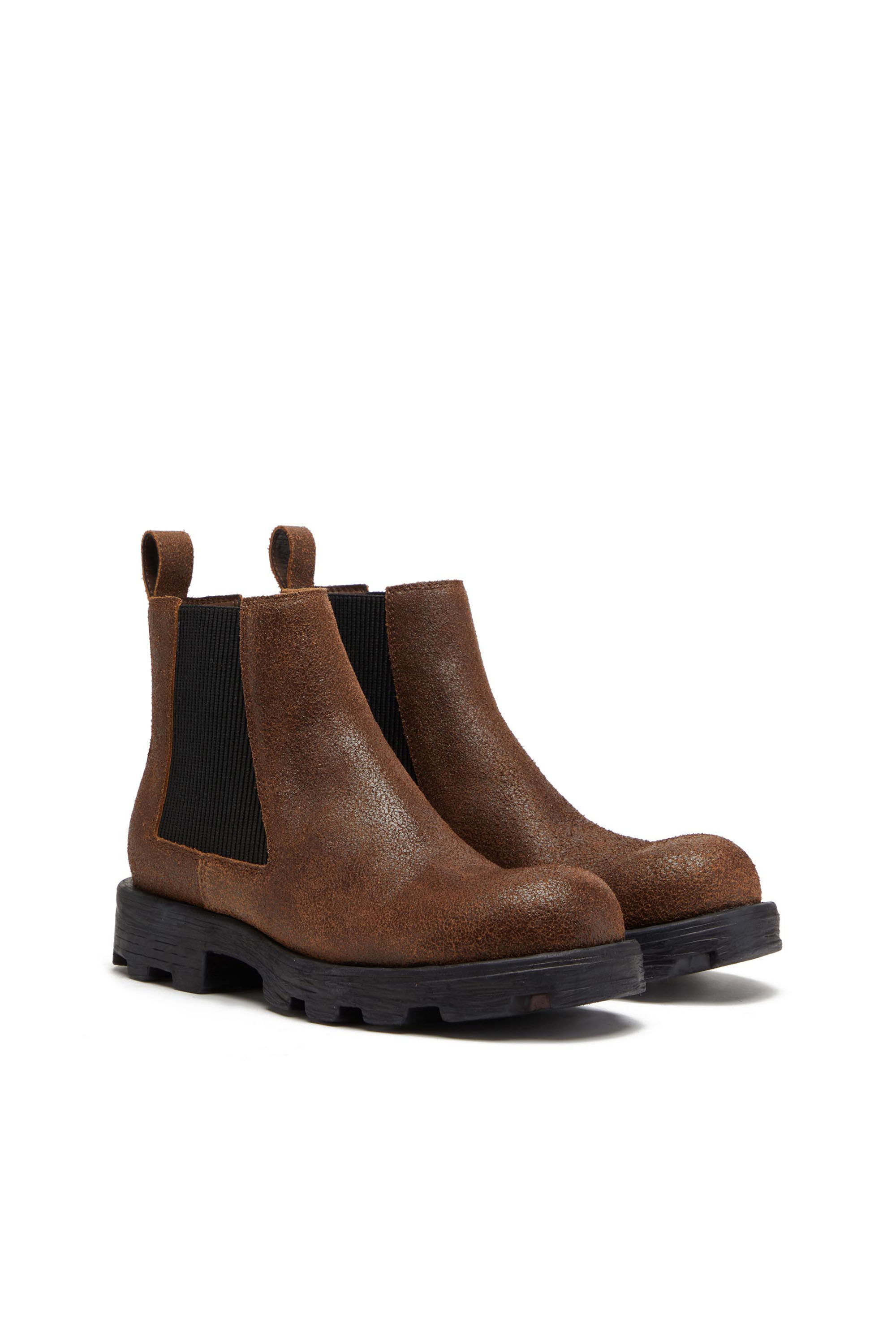 Diesel - D-HAMMER LCH, Male's カウレザー エラスティック チェルシーブーツ - D-Hammer LCH in Brown - 3