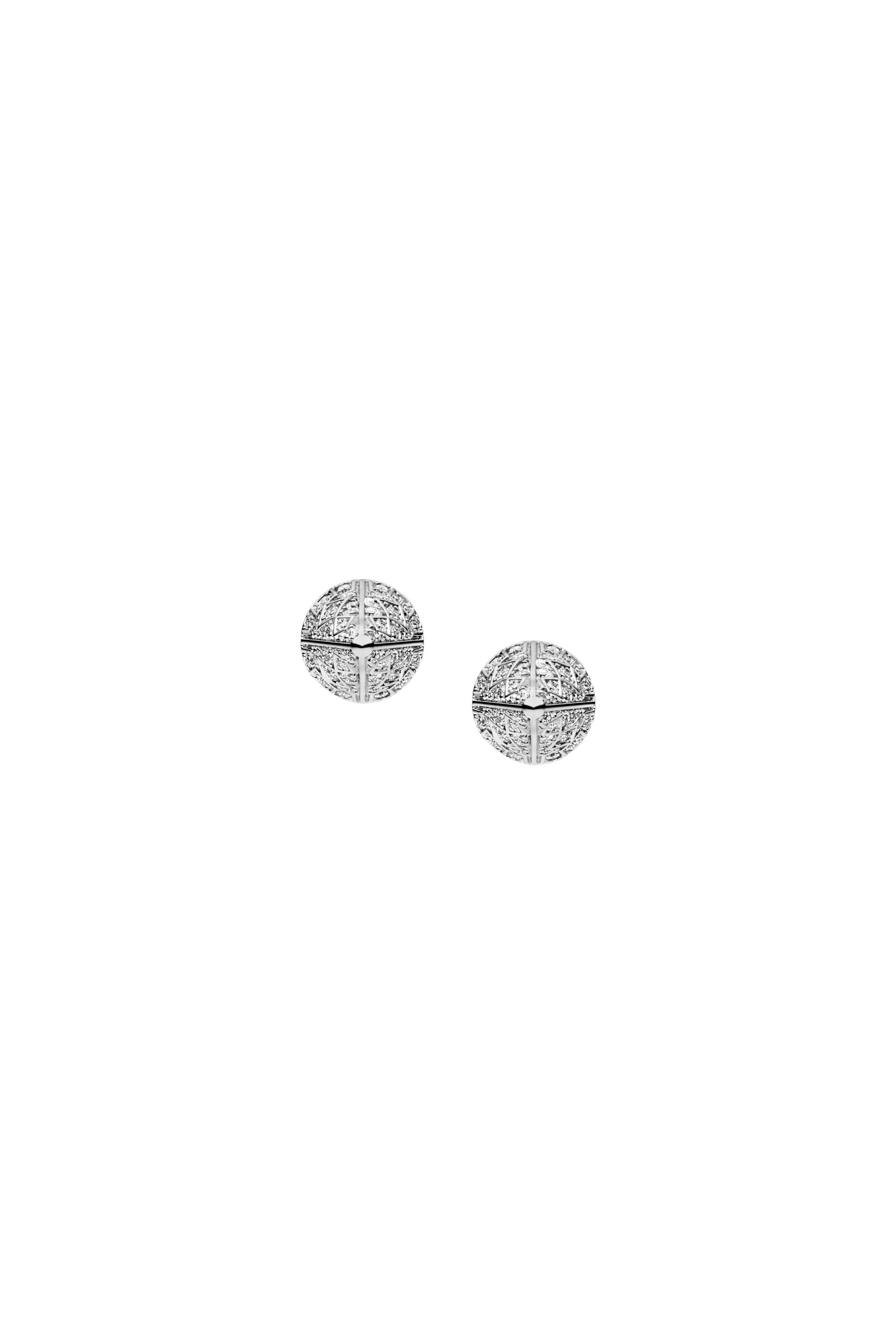 DX1658040 JEWELLERY Silver-tone brass stud earrings｜シルバー