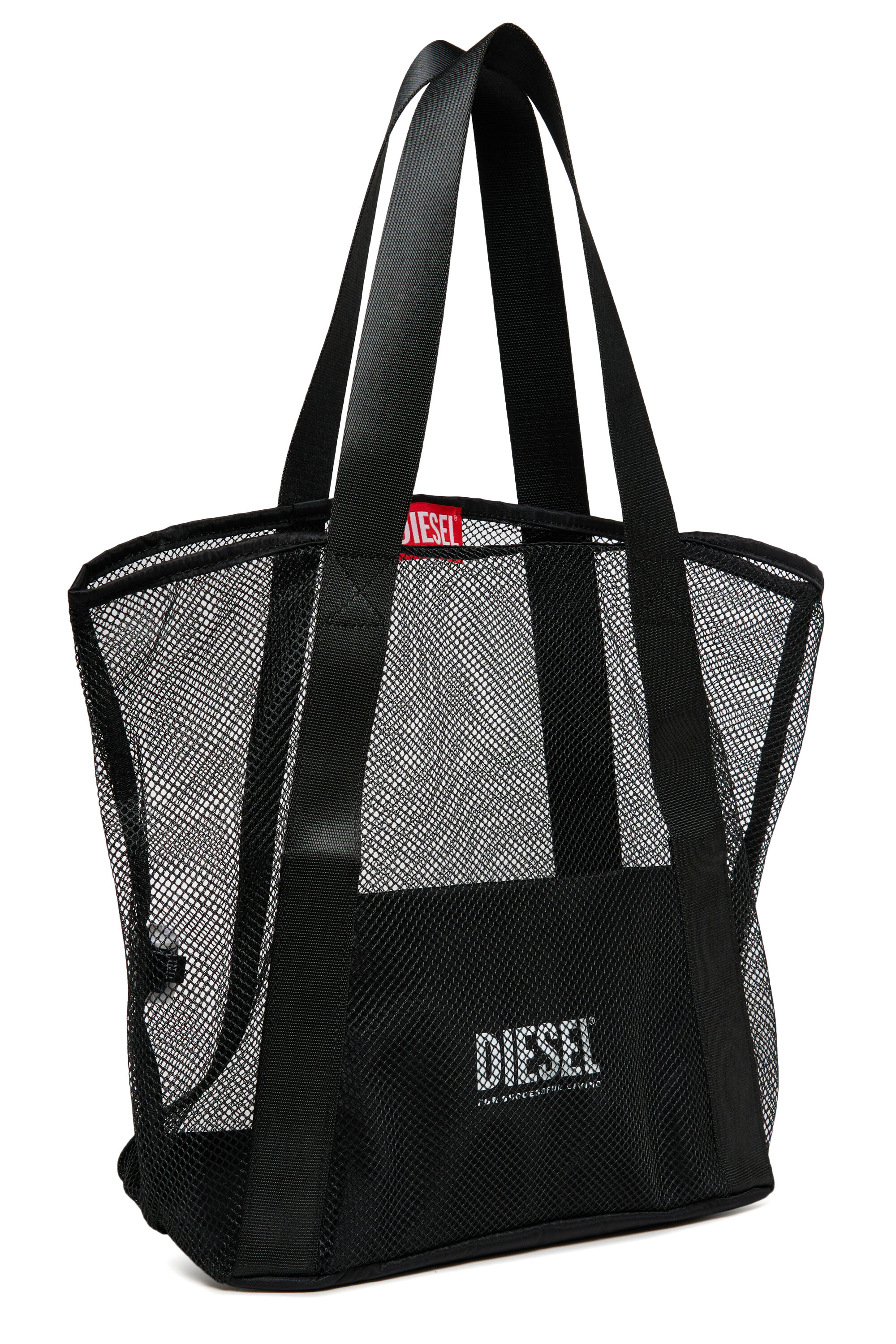 Diesel - WAPYS, Female's WAPYS-Tote bag in nylon mesh in ブラック - 3