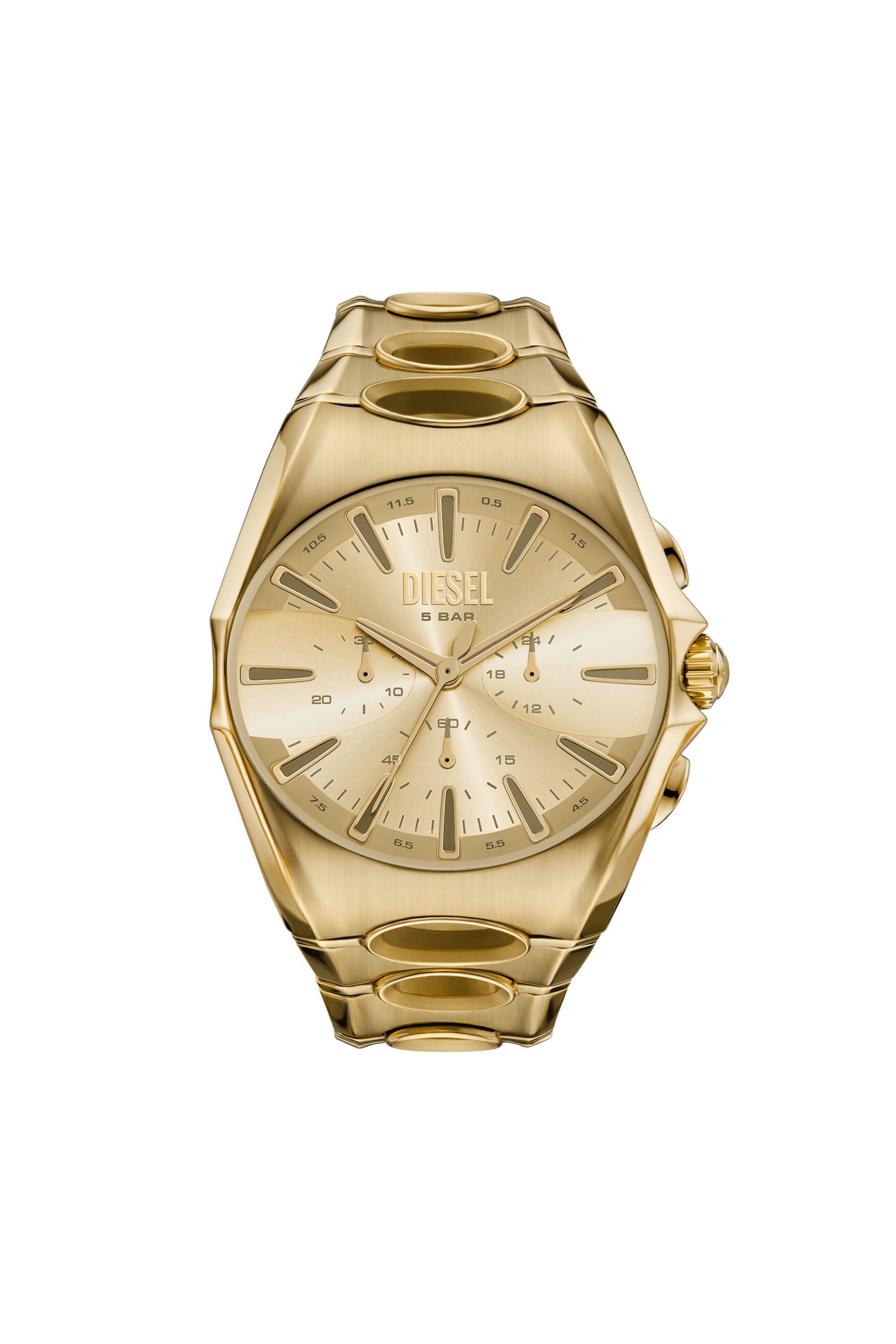 『ゴールド色』デル・ピエロ(FIATgroup、NEW HOLLAND) DZ4695 WATCH D-Curve gold-tone stainless steel watch｜ゴールド