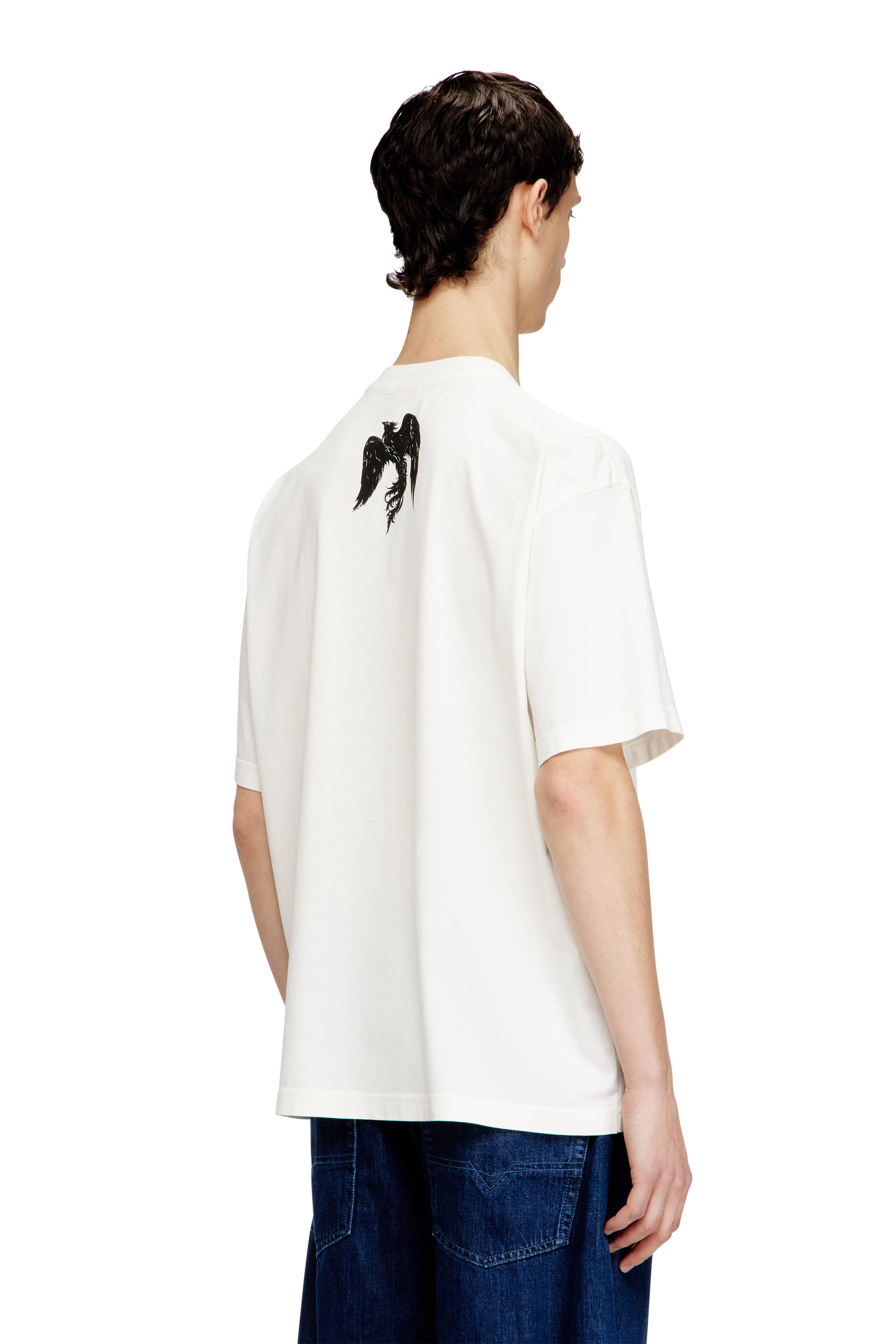 Diesel - T-BOGGY-V6, Male's Jersey T-shirt with iconic prints in ホワイト - 4