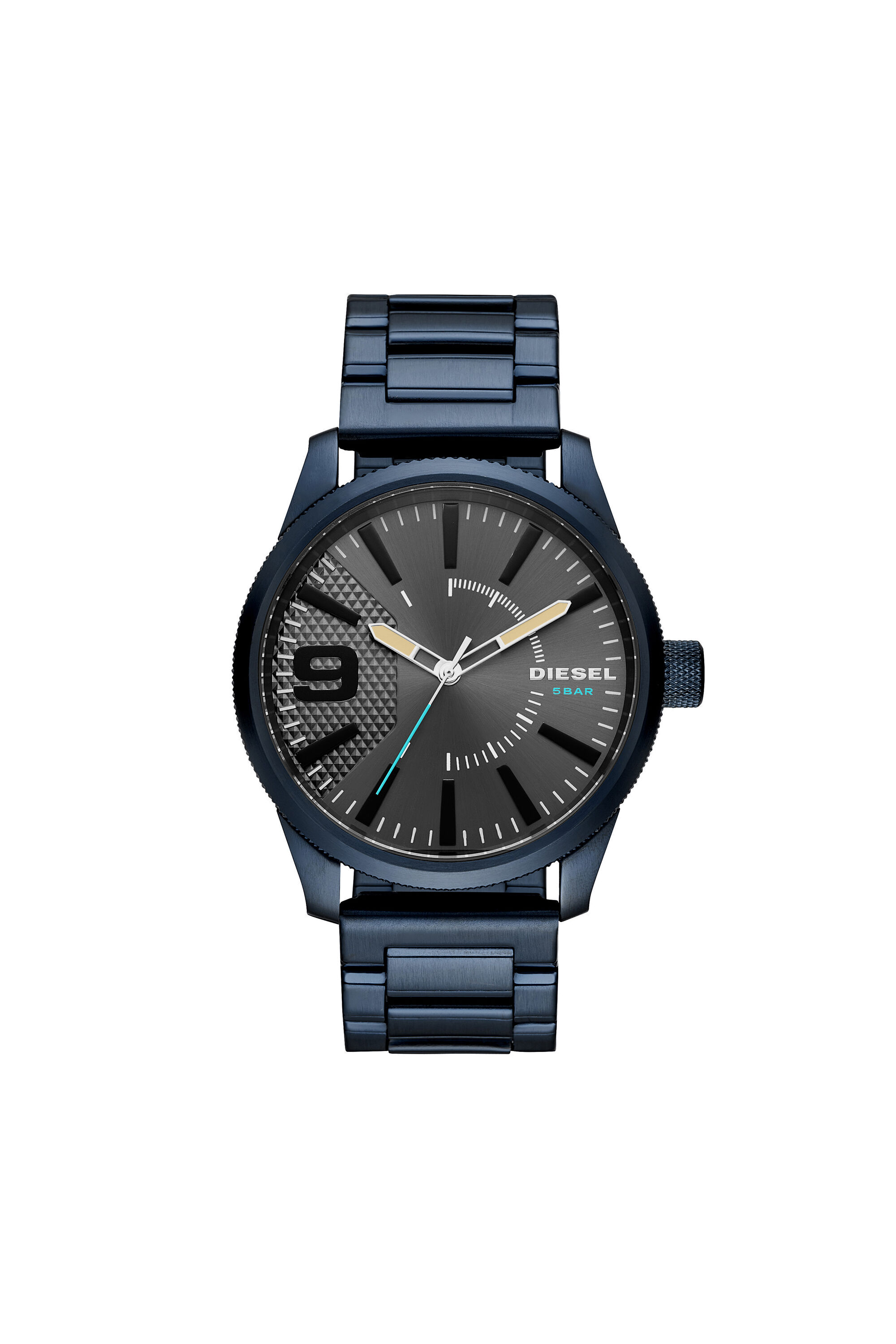 Diesel - DZ1872, Male's Rasp Nsbb three-hand watch in blue stainless steel in ナイトブルー - 1
