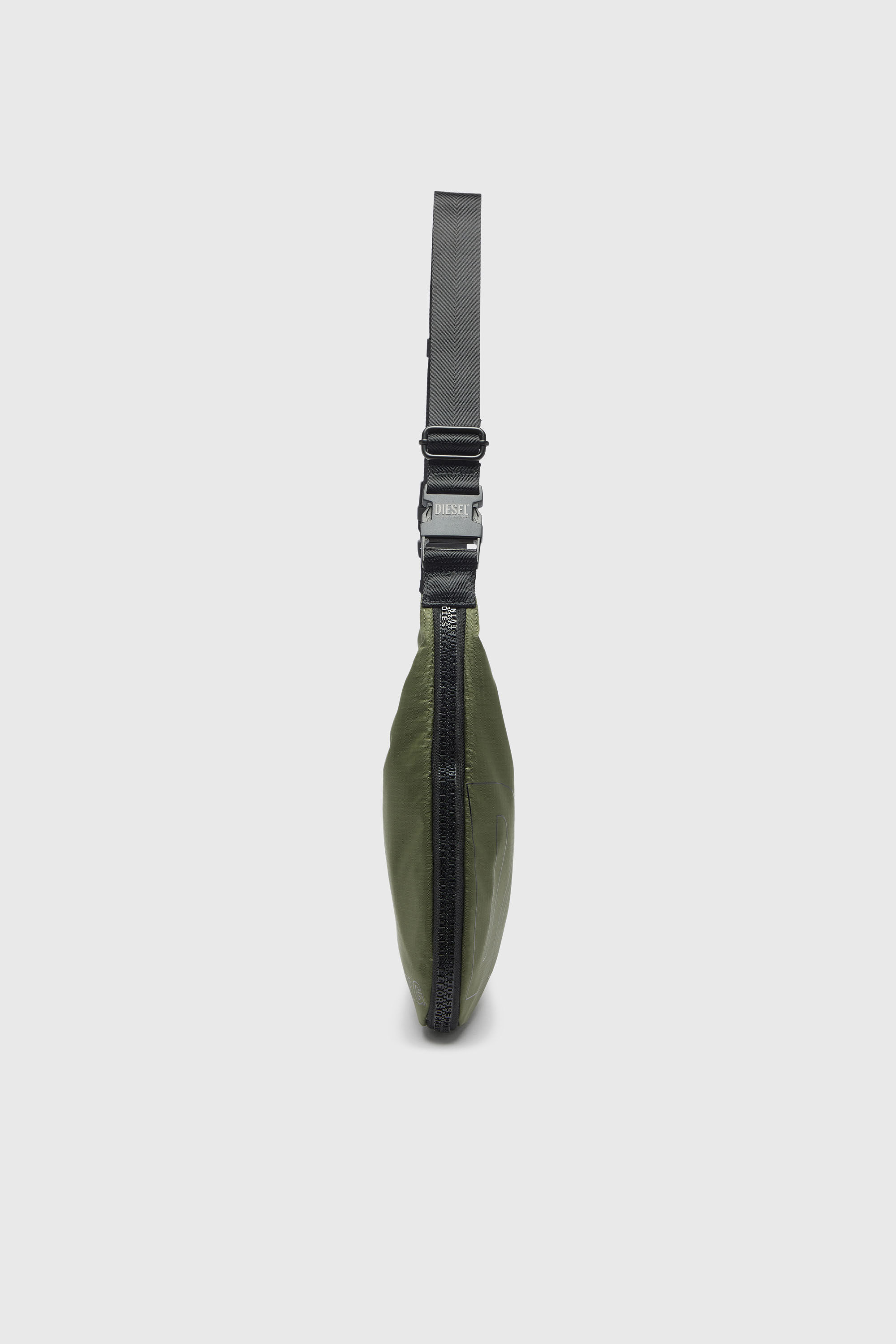 Diesel - ZIP-D SHOULDER L X, Unisex's ショルダーバッグ in オリーブグリーン - 3